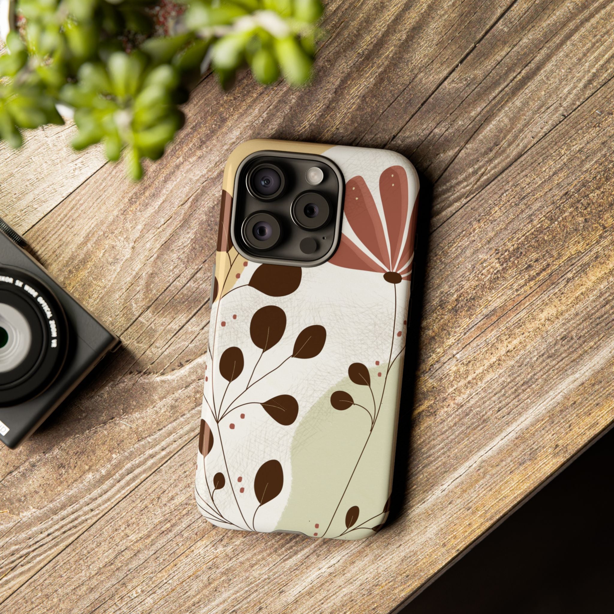 Floral Phone Case - Stylish Tough Cases for Women, Trendy Phone Cover, Gift for Her, Birthday Present, Everyday Use
