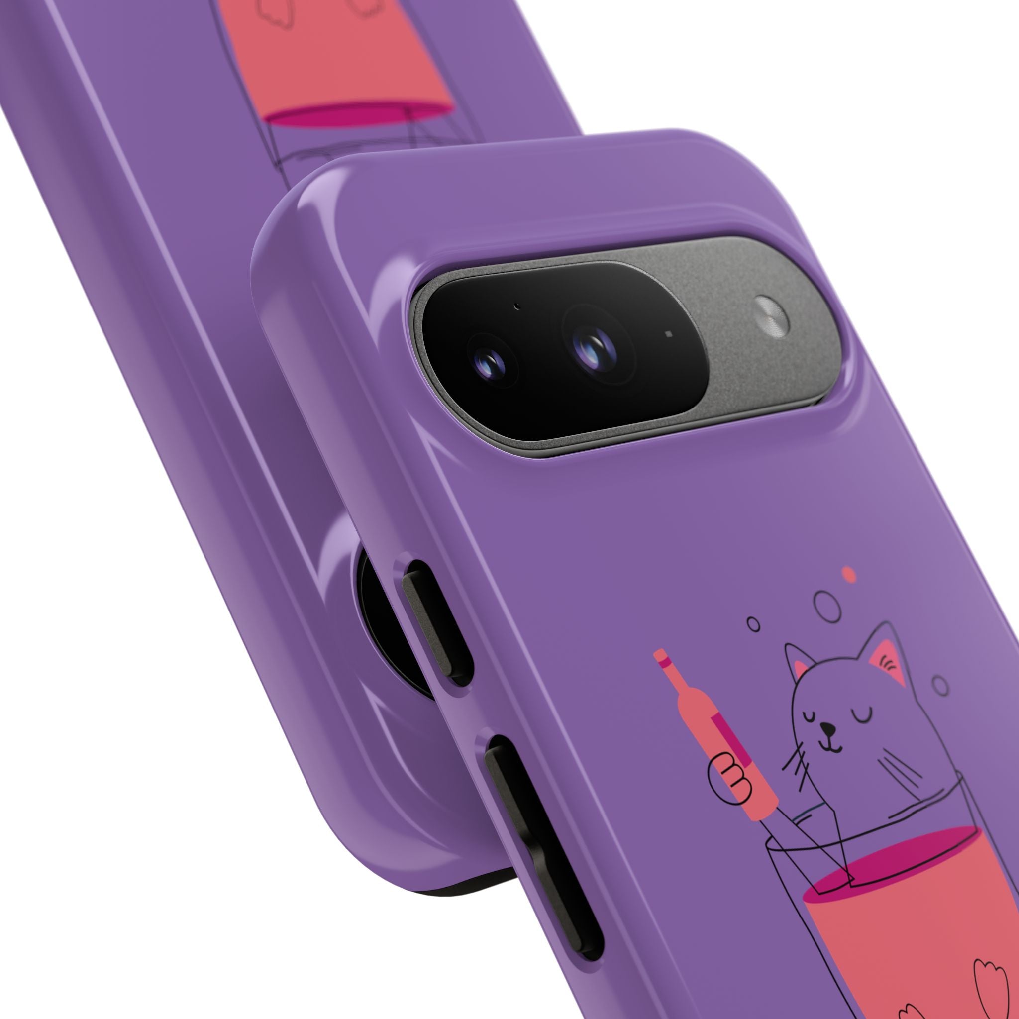 Cute Cat Phone Case, Fun Gift for Cat Lovers, Colorful Phone Cover, Pet Lover Accessory, Unique Cat Themed Case
