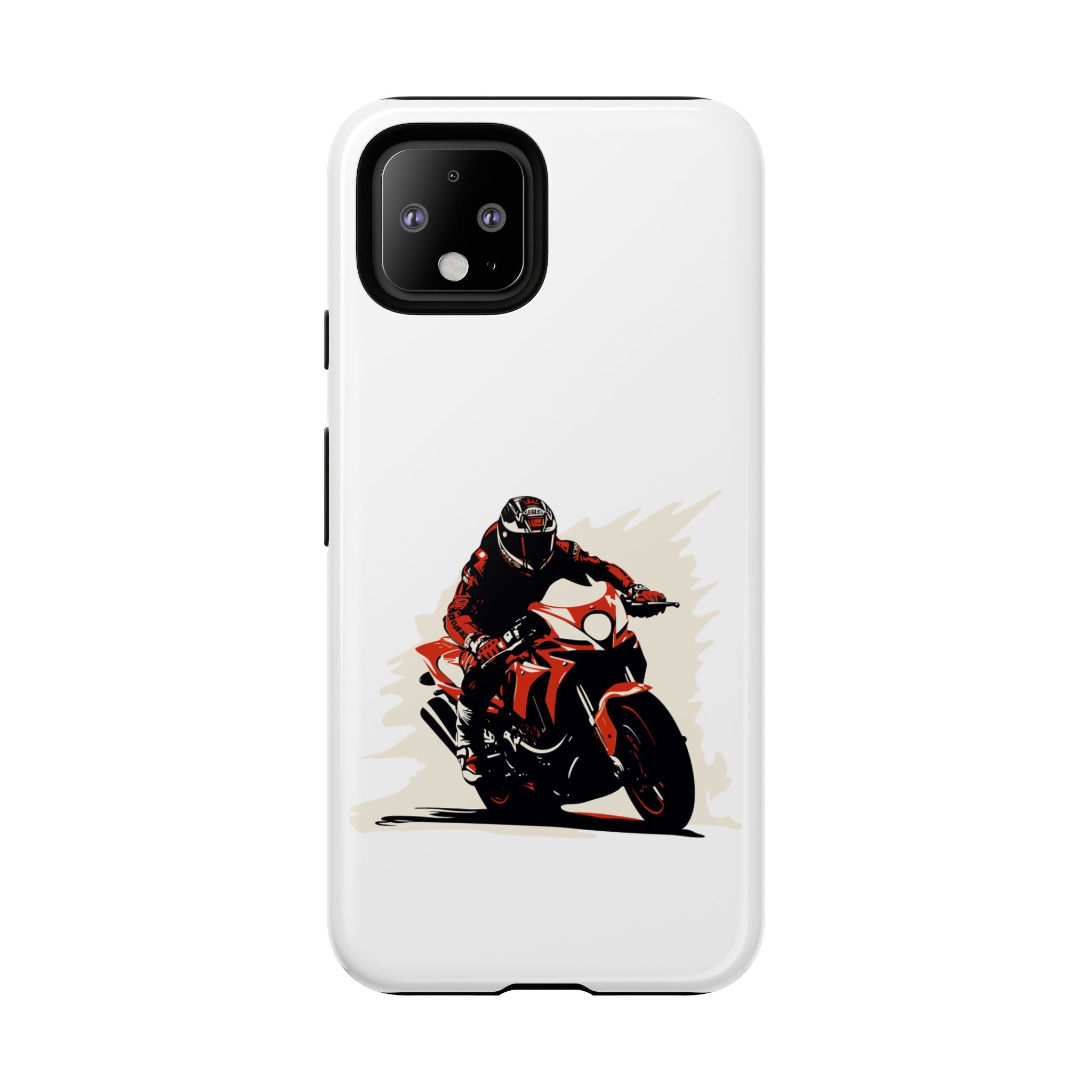 Motorcycle Phone Case, Tough Cases for Riders, Biker Accessory, Gifts for Motorcyclists, Red Bike Design