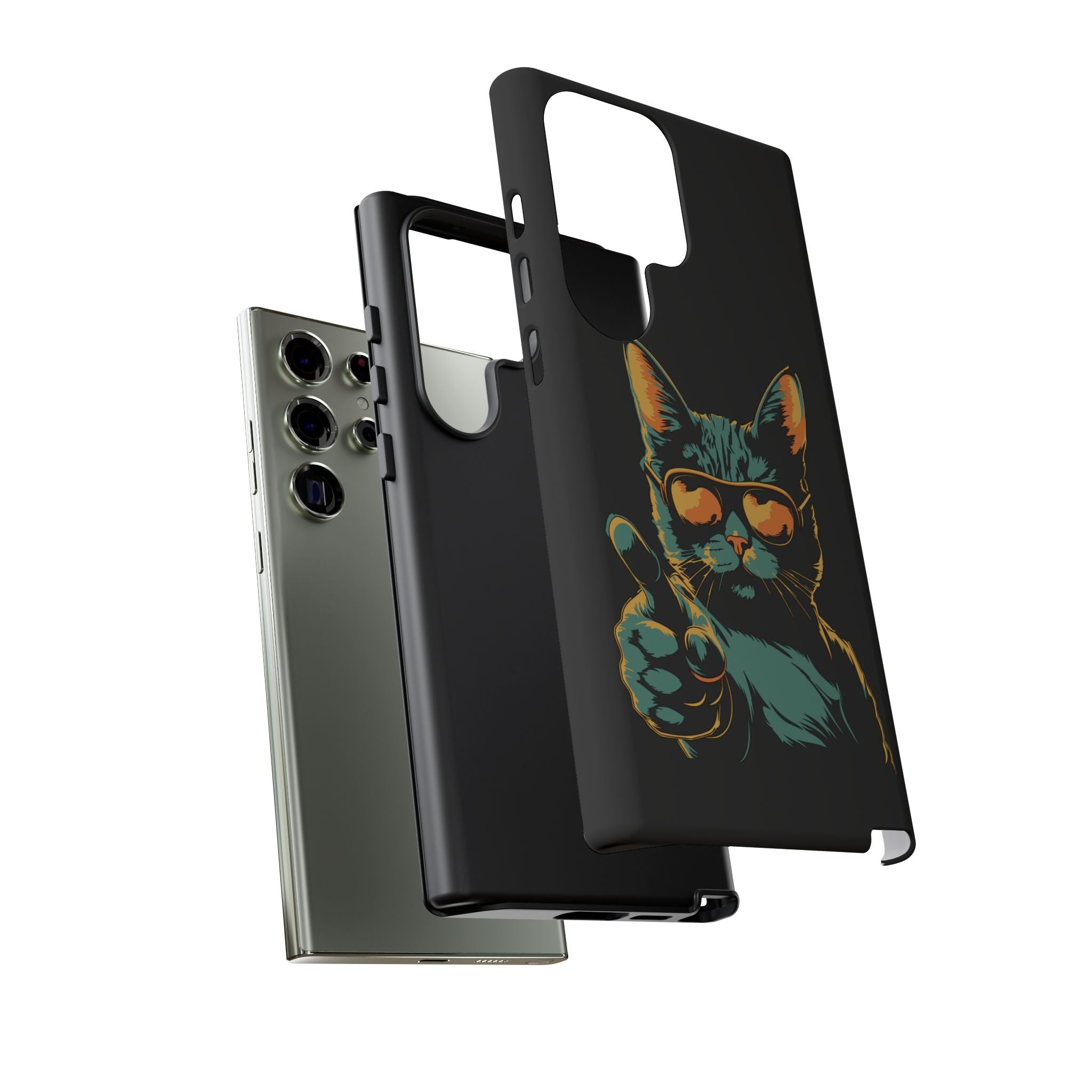 Cool Cat Phone Case, Stylish Phone Cover, Pet Lover Gift, Cute Cat Design, Fun Cat Accessories