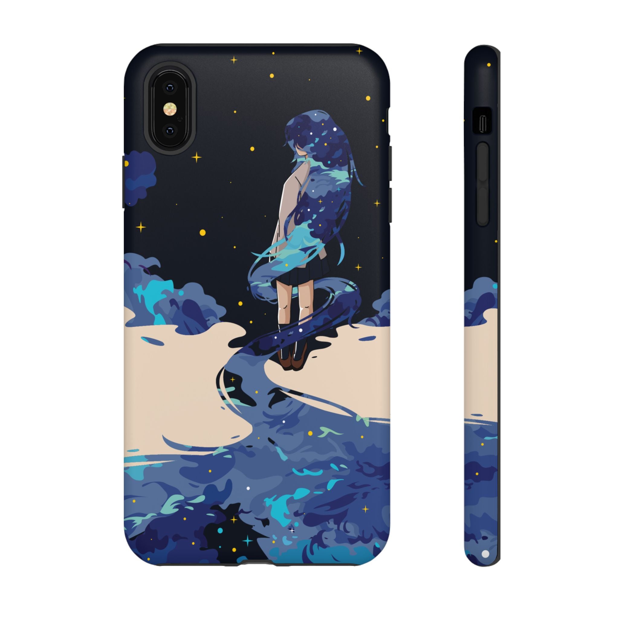 Galaxy-Inspired Phone Case, Celestial Design, Tough Phone Cover, Gift for Space Lovers, Artsy Accessories, Unique Merchandise