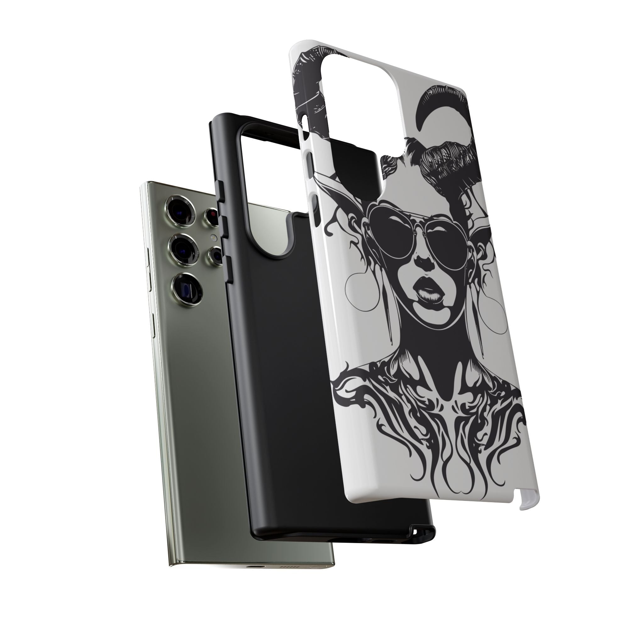 Tough Cases: Stylish Phone Case with Edgy Design, Protective Cover, Gift for Her, Trendy Accessories, Unique Art, Holiday Present