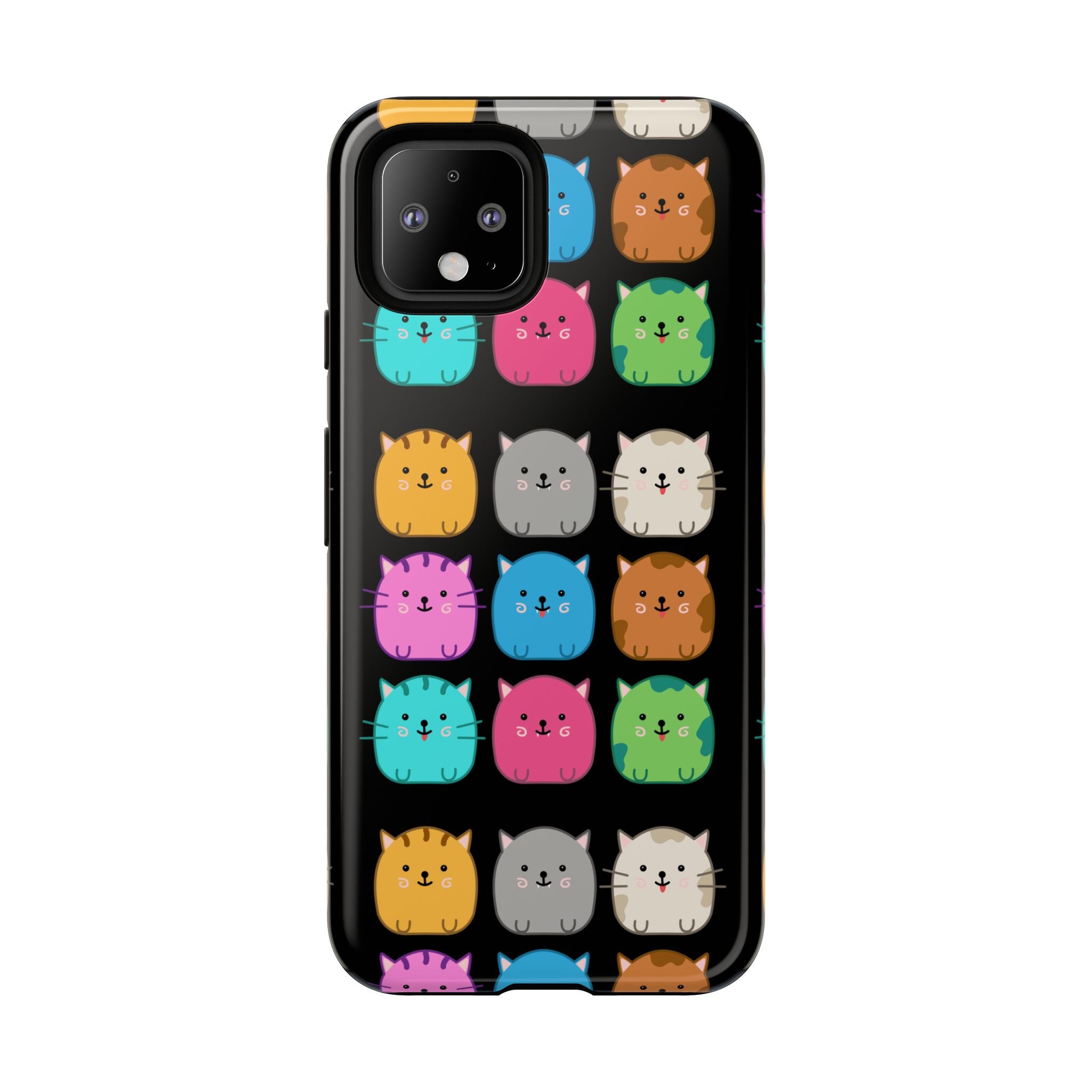 Cute Cat Phone Case, Kawaii Animal Lover Gift, Tough Phone Cover for Kids and Adults, Fun Cat Designs for Birthdays, Pet Lovers
