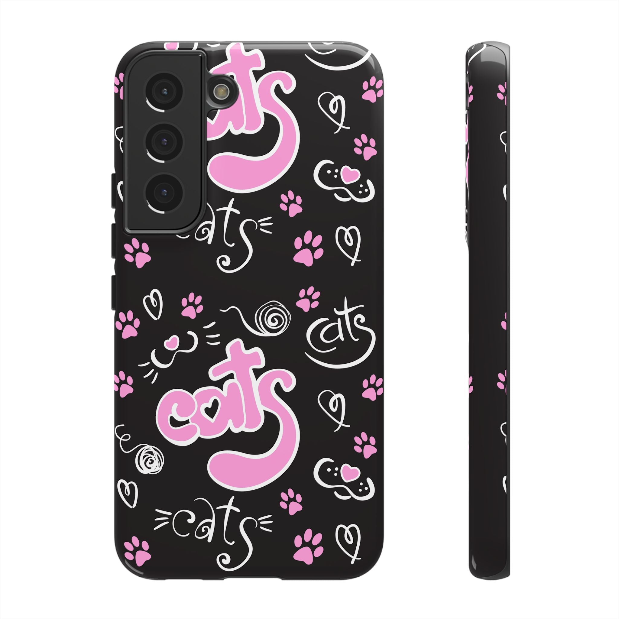 Cute Cat Print Phone Cases, Tough Cases for Cat Lovers, Pet Phone Cover, Gift for Cat Moms, Stylish Phone Accessories