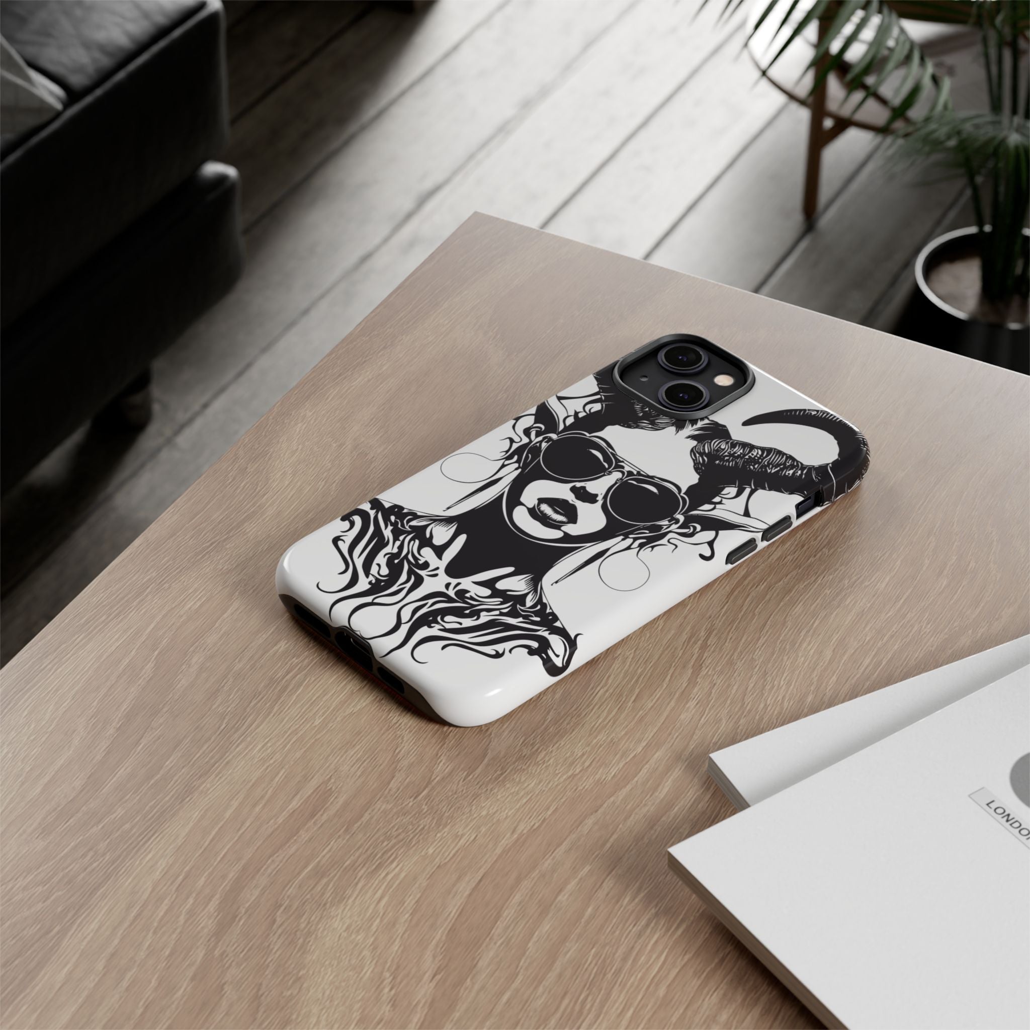 Tough Cases: Stylish Phone Case with Edgy Design, Protective Cover, Gift for Her, Trendy Accessories, Unique Art, Holiday Present