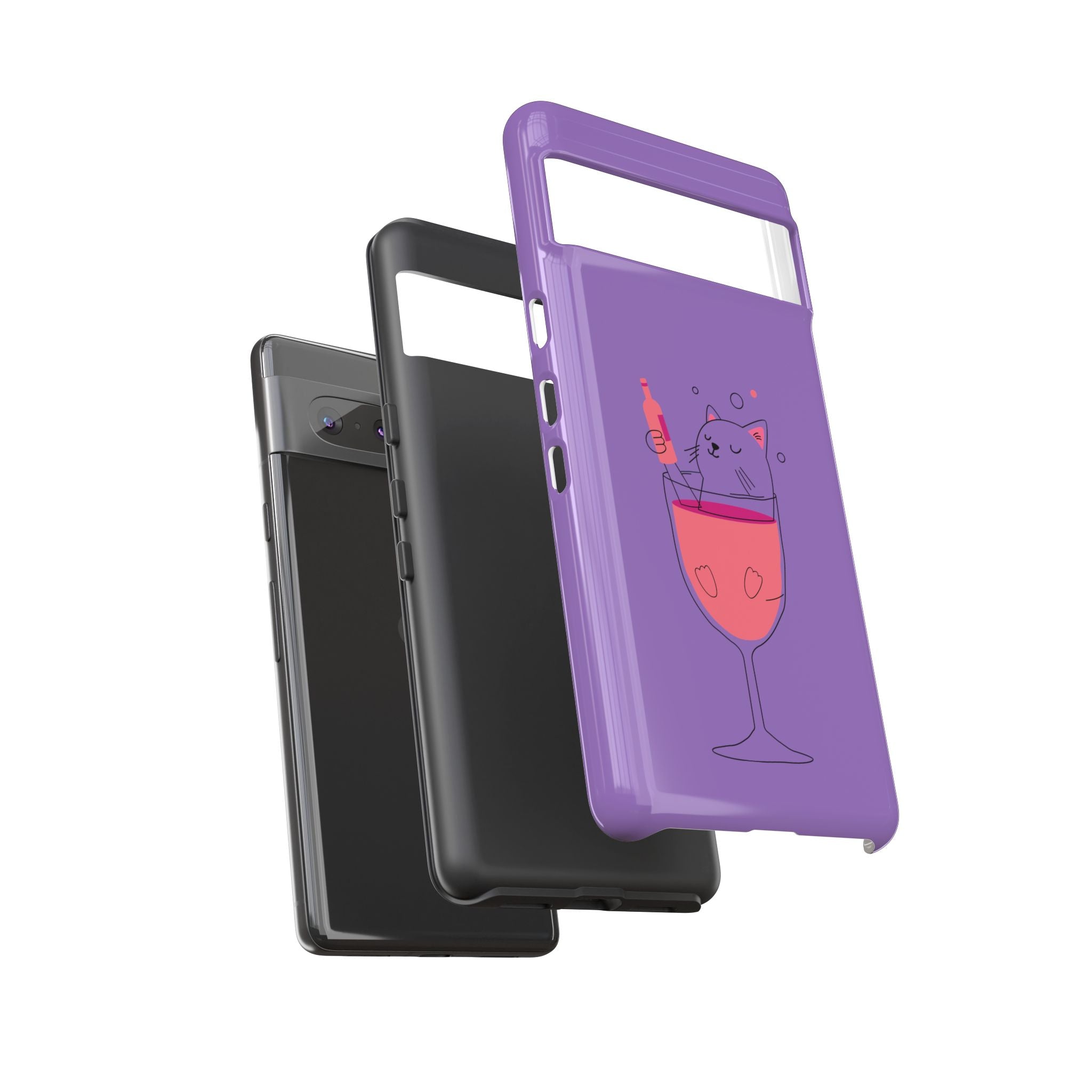 Cute Cat Phone Case, Fun Gift for Cat Lovers, Colorful Phone Cover, Pet Lover Accessory, Unique Cat Themed Case