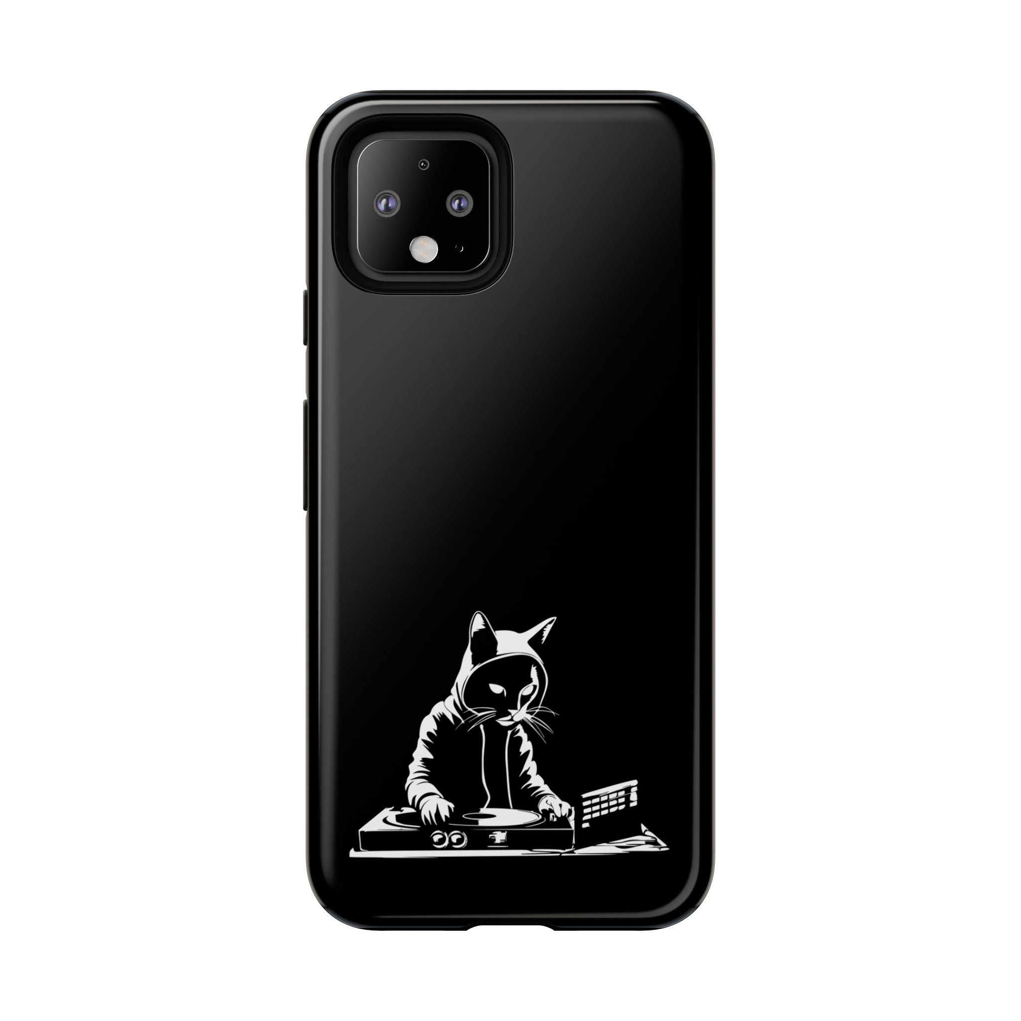 Cat DJ Phone Case | Stylish Tough Cases for Music Lovers, Gift for Cat Owners, Unique Phone Accessory, Cool Tech Gear