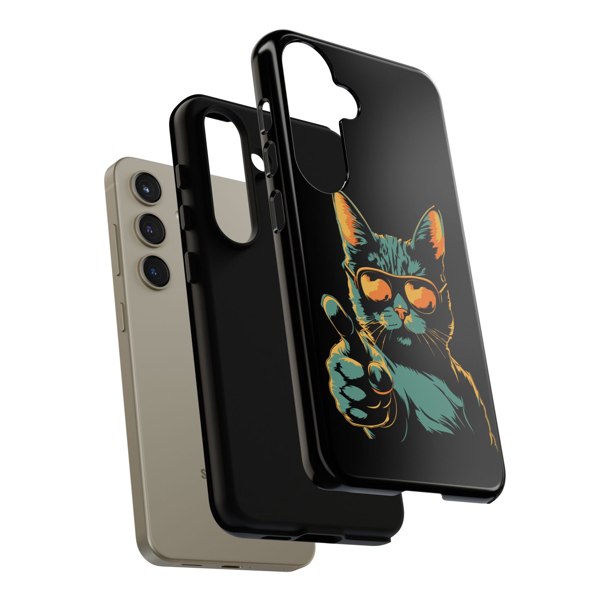 Cool Cat Phone Case, Stylish Phone Cover, Pet Lover Gift, Cute Cat Design, Fun Cat Accessories