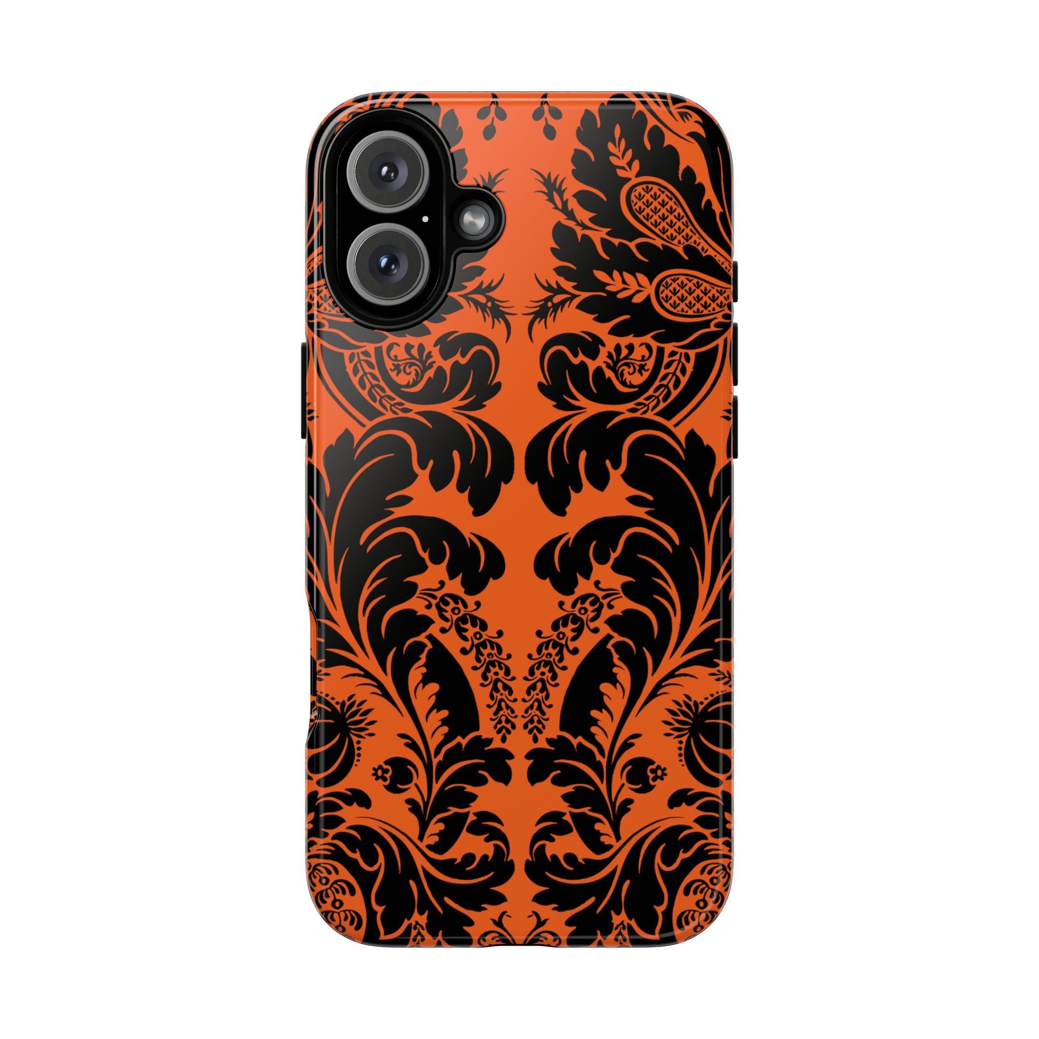 Elegant Phone Case with Orange Floral Design | Tough Cases, Smartphone Cover, Gift for Her, Floral Patterns, Stylish Accessories