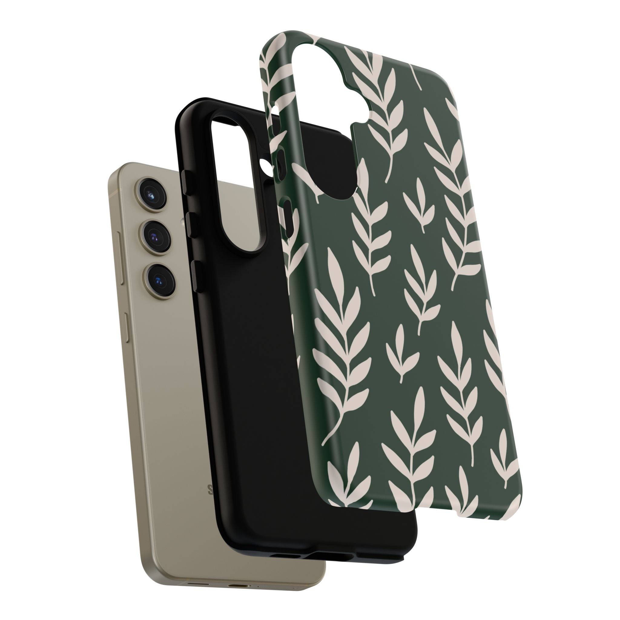 Leafy Phone Case, Tough Cases for Nature Lovers, Green Leaf Design, Eco-Friendly, Stylish Mobile Cover, Gift for Her