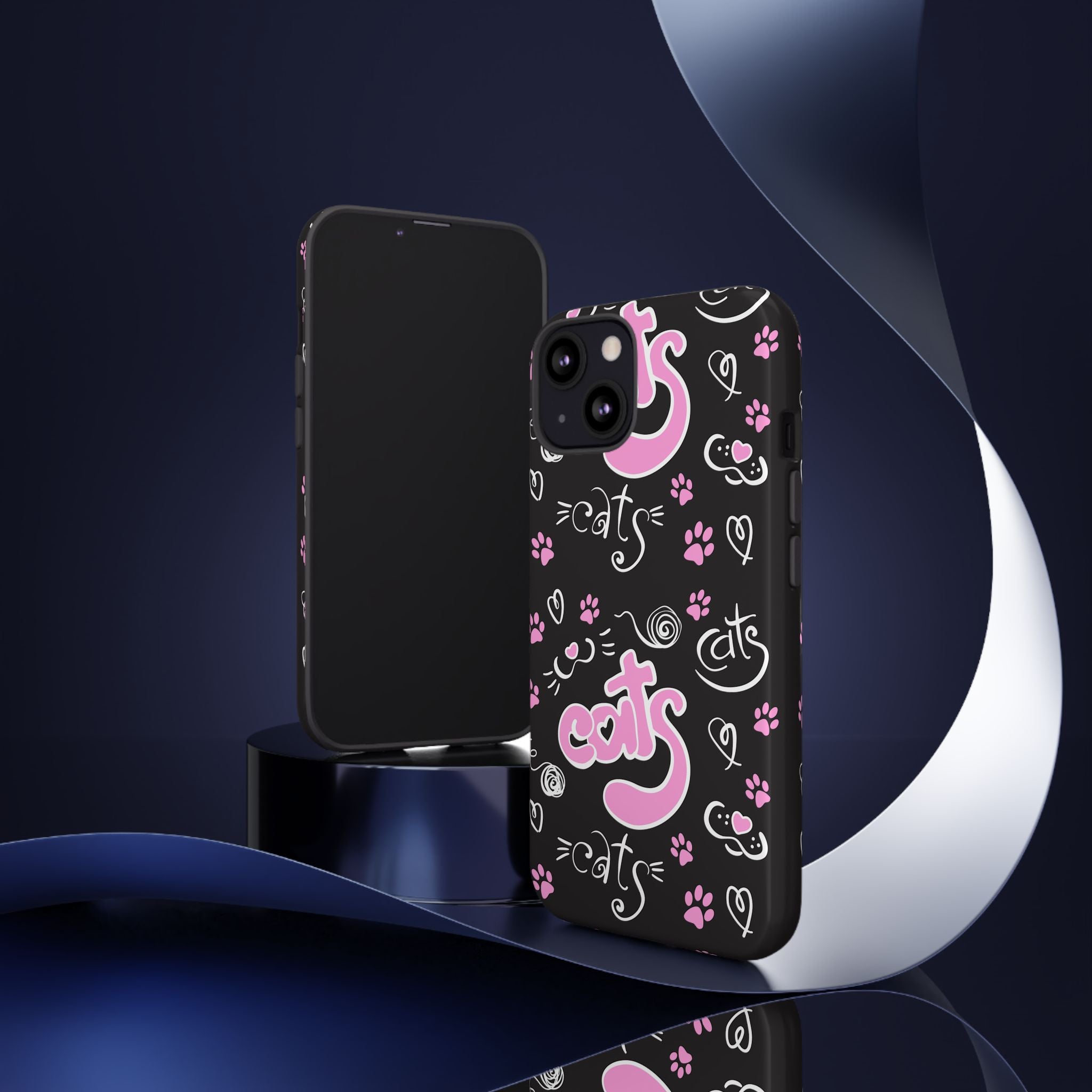 Cute Cat Print Phone Cases, Tough Cases for Cat Lovers, Pet Phone Cover, Gift for Cat Moms, Stylish Phone Accessories