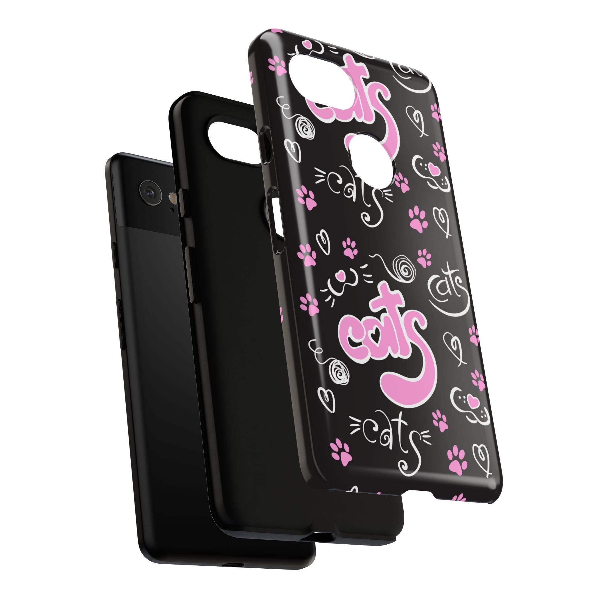 Cute Cat Print Phone Cases, Tough Cases for Cat Lovers, Pet Phone Cover, Gift for Cat Moms, Stylish Phone Accessories