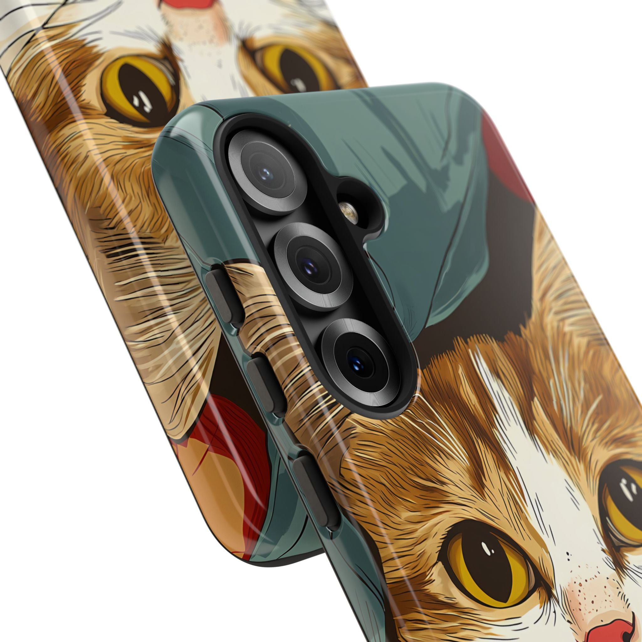 Cute Cat Phone Case - Ideal for Cat Lovers, Pet Owners, Birthday Gifts, Smartphone Accessories, Funny Pet Humor