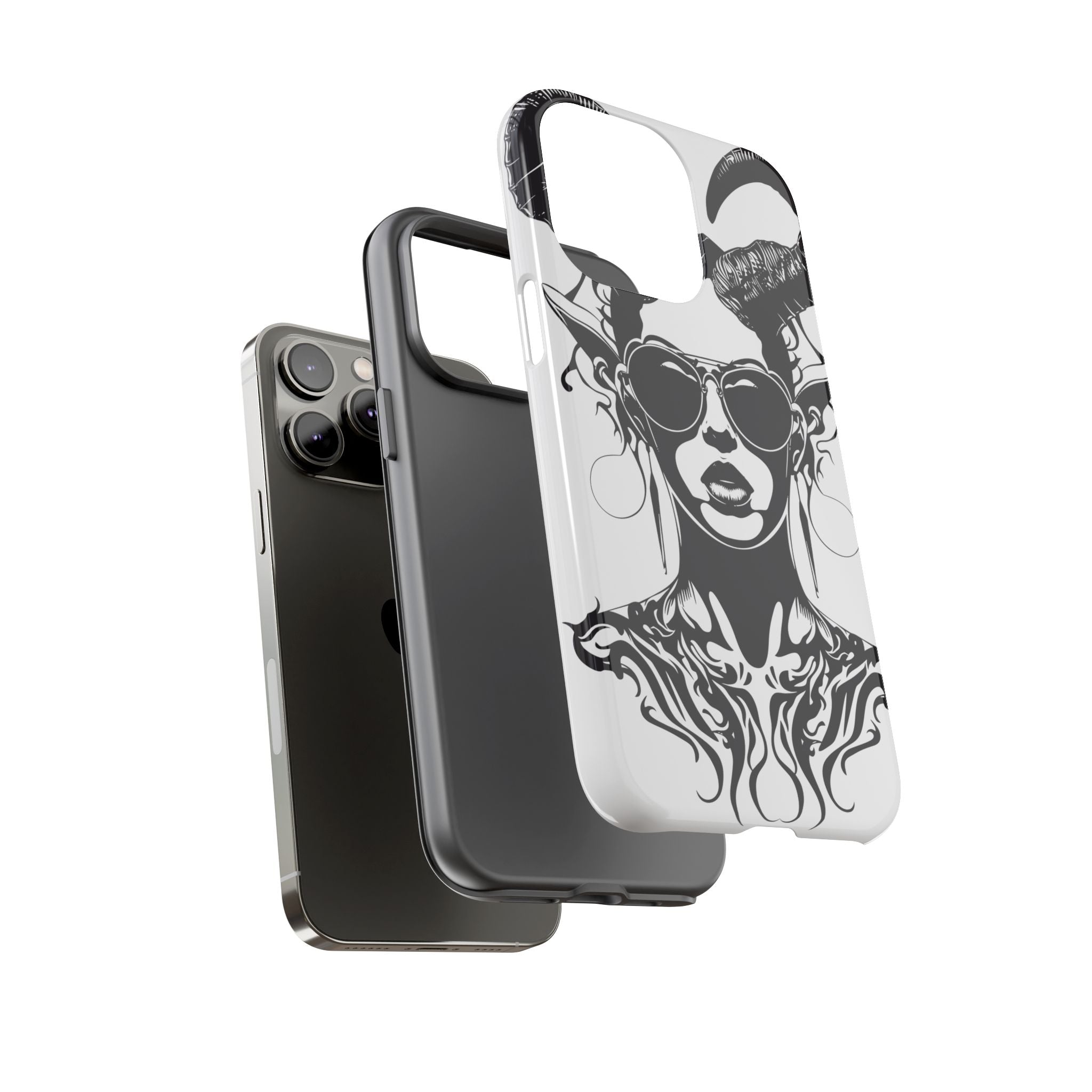 Tough Cases: Stylish Phone Case with Edgy Design, Protective Cover, Gift for Her, Trendy Accessories, Unique Art, Holiday Present