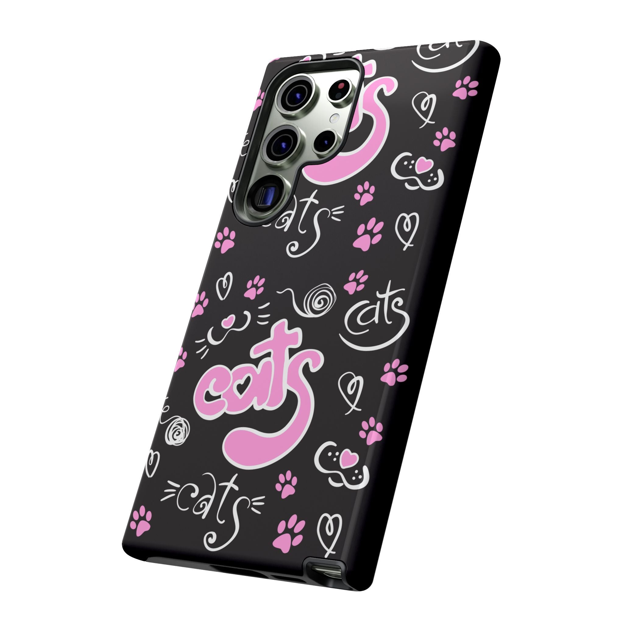 Cute Cat Print Phone Cases, Tough Cases for Cat Lovers, Pet Phone Cover, Gift for Cat Moms, Stylish Phone Accessories