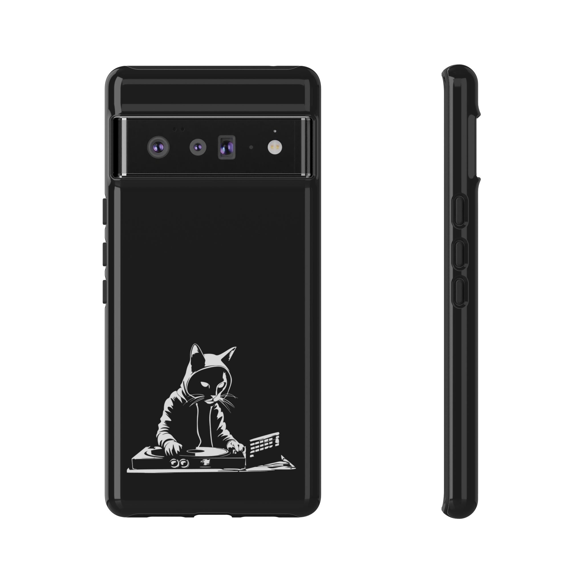 Cat DJ Phone Case | Stylish Tough Cases for Music Lovers, Gift for Cat Owners, Unique Phone Accessory, Cool Tech Gear
