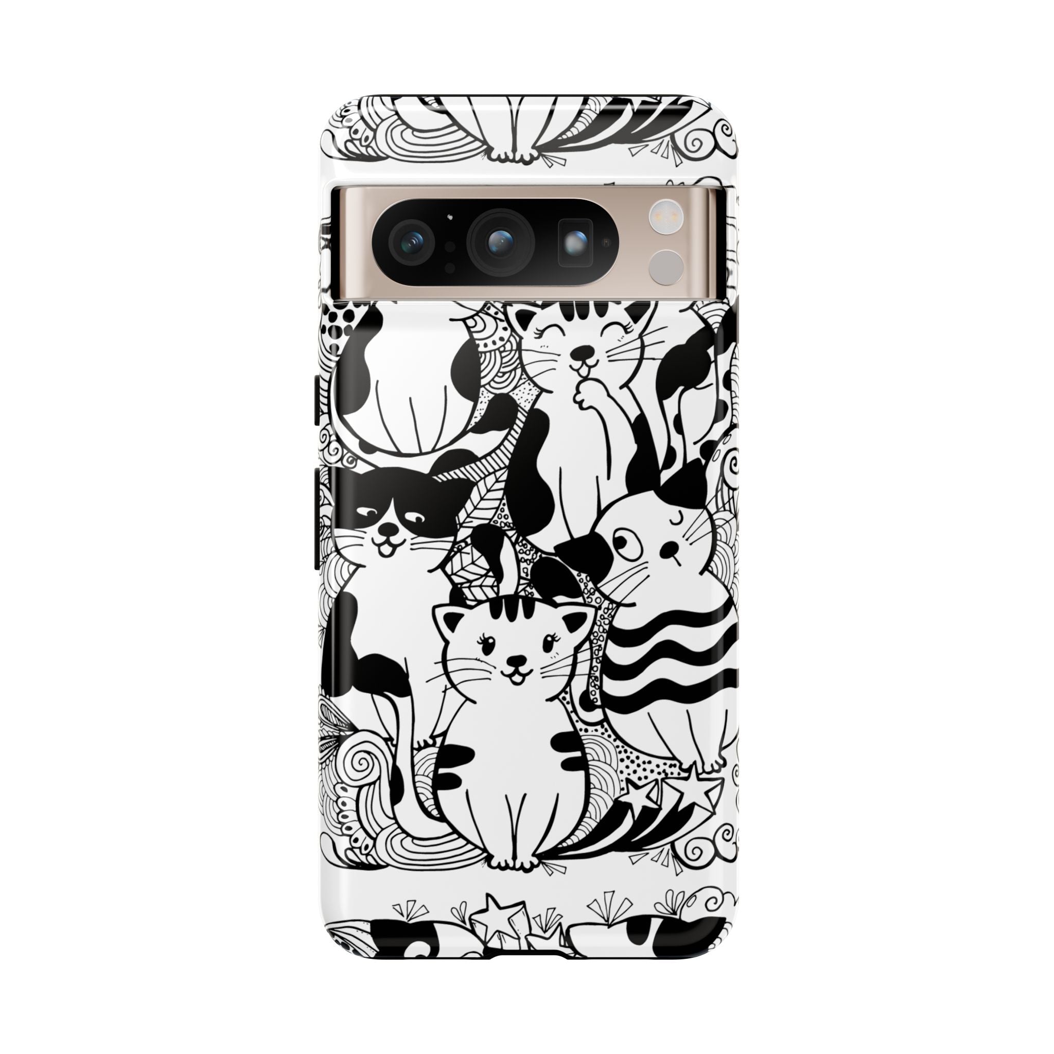 Cat-Themed Phone Case, Cute Cat Art, Pet Lover Gift, Birthday Present, Unique Cat Decor, Fun Tech Accessories, Animal Lover Case