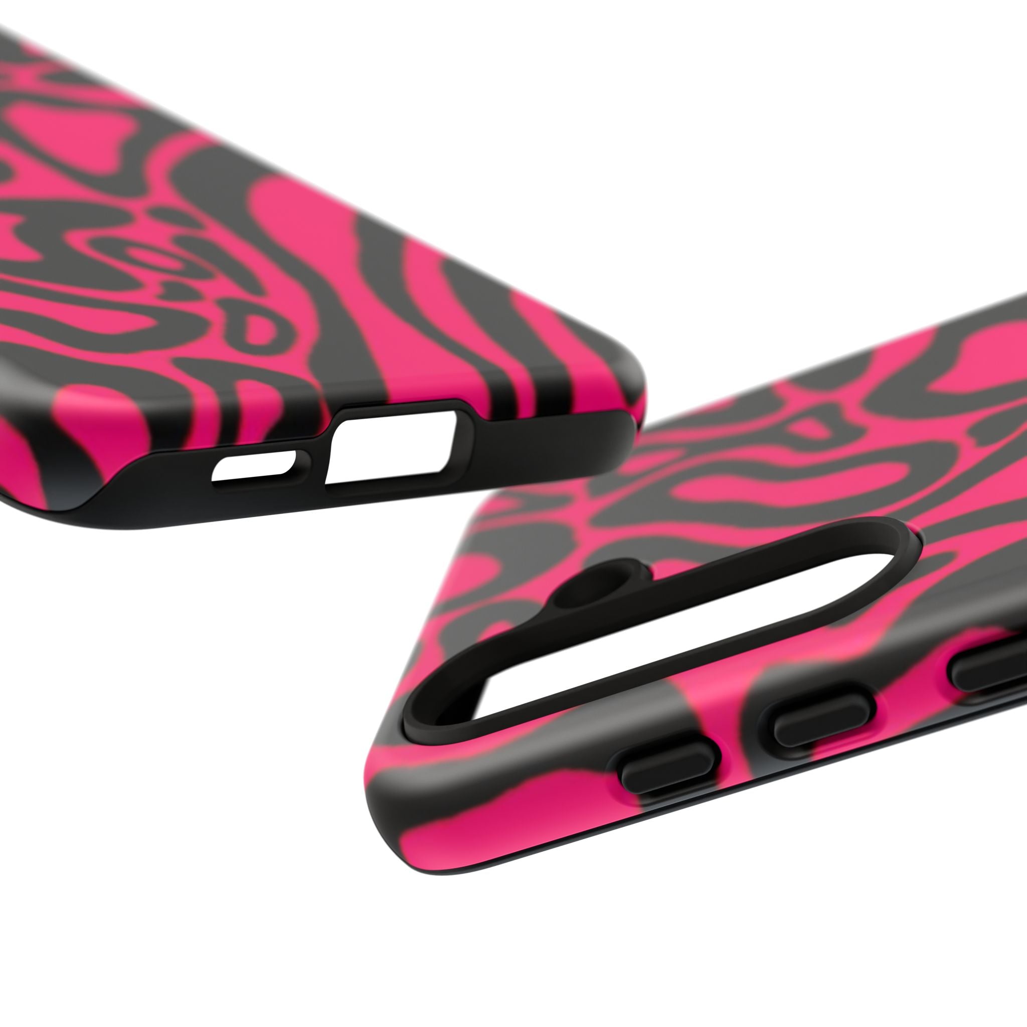 Bold Pink Patterned Phone Case, Stylish Tough Case, Trendy Accessory, Gift for Her, Tech Protection