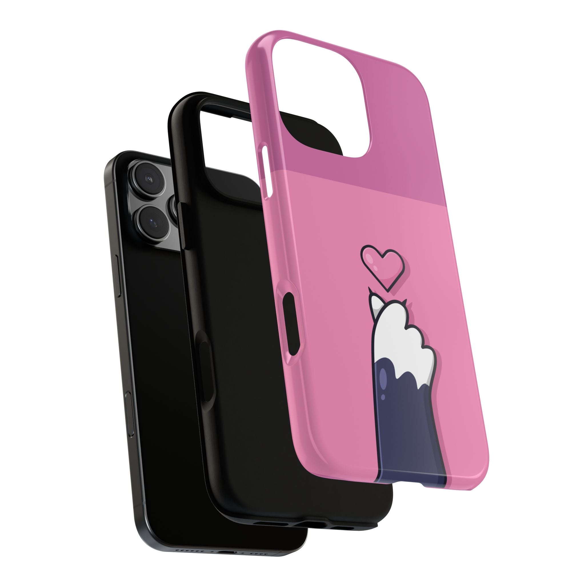 Cute Cat Paw Phone Case, Playful Pet Lover Gift, Animal Print Phone Cover, Heart Design Case, Fun Feminine Case, Kawaii Style