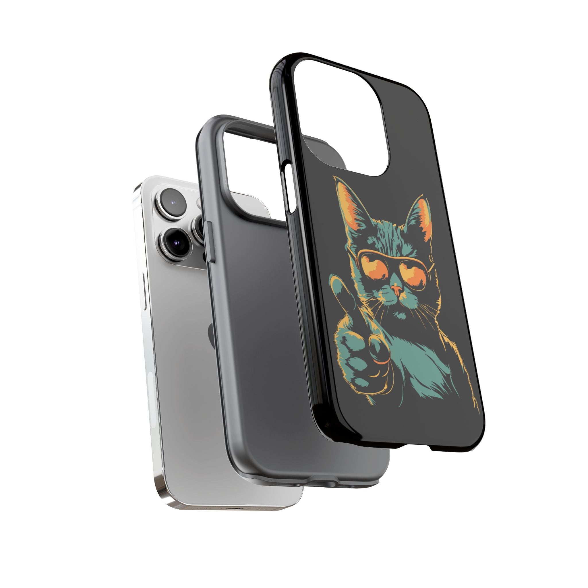 Cool Cat Phone Case, Stylish Phone Cover, Pet Lover Gift, Cute Cat Design, Fun Cat Accessories