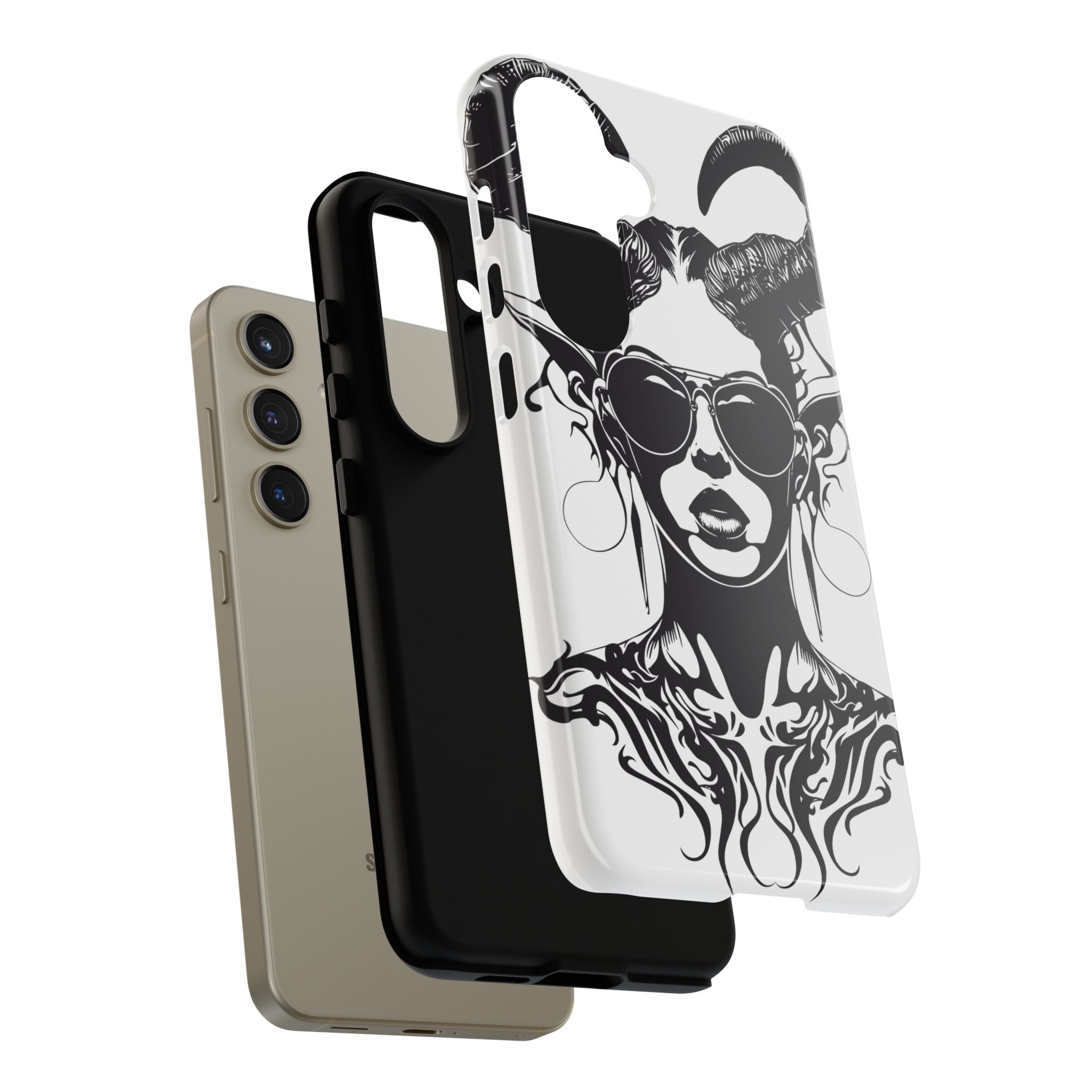 Tough Cases: Stylish Phone Case with Edgy Design, Protective Cover, Gift for Her, Trendy Accessories, Unique Art, Holiday Present