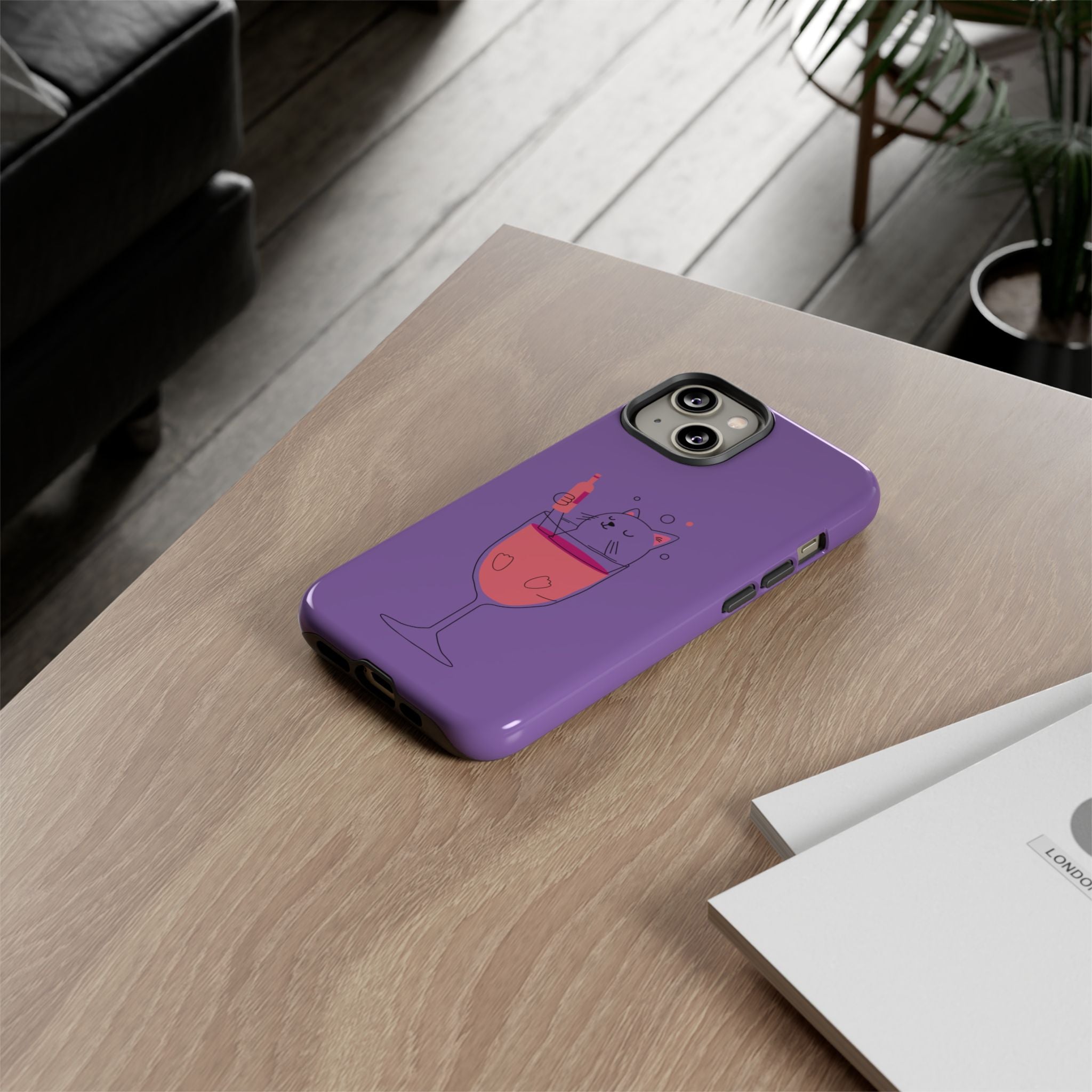 Cute Cat Phone Case, Fun Gift for Cat Lovers, Colorful Phone Cover, Pet Lover Accessory, Unique Cat Themed Case