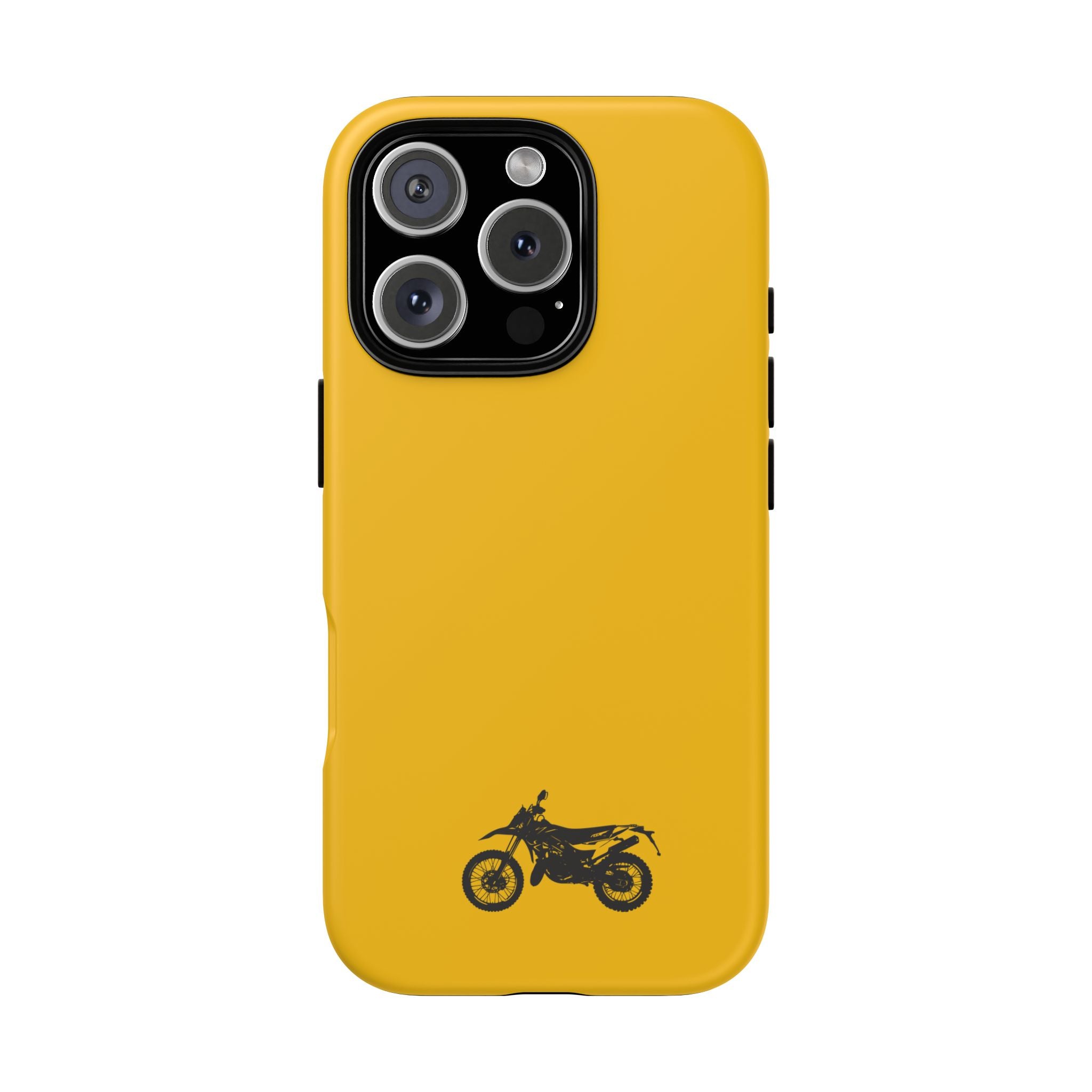 Motorcycle Phone Case, Tough Phone Cover, Gift for Bikers, Durable Tech Accessory, Yellow Motorcycle Design