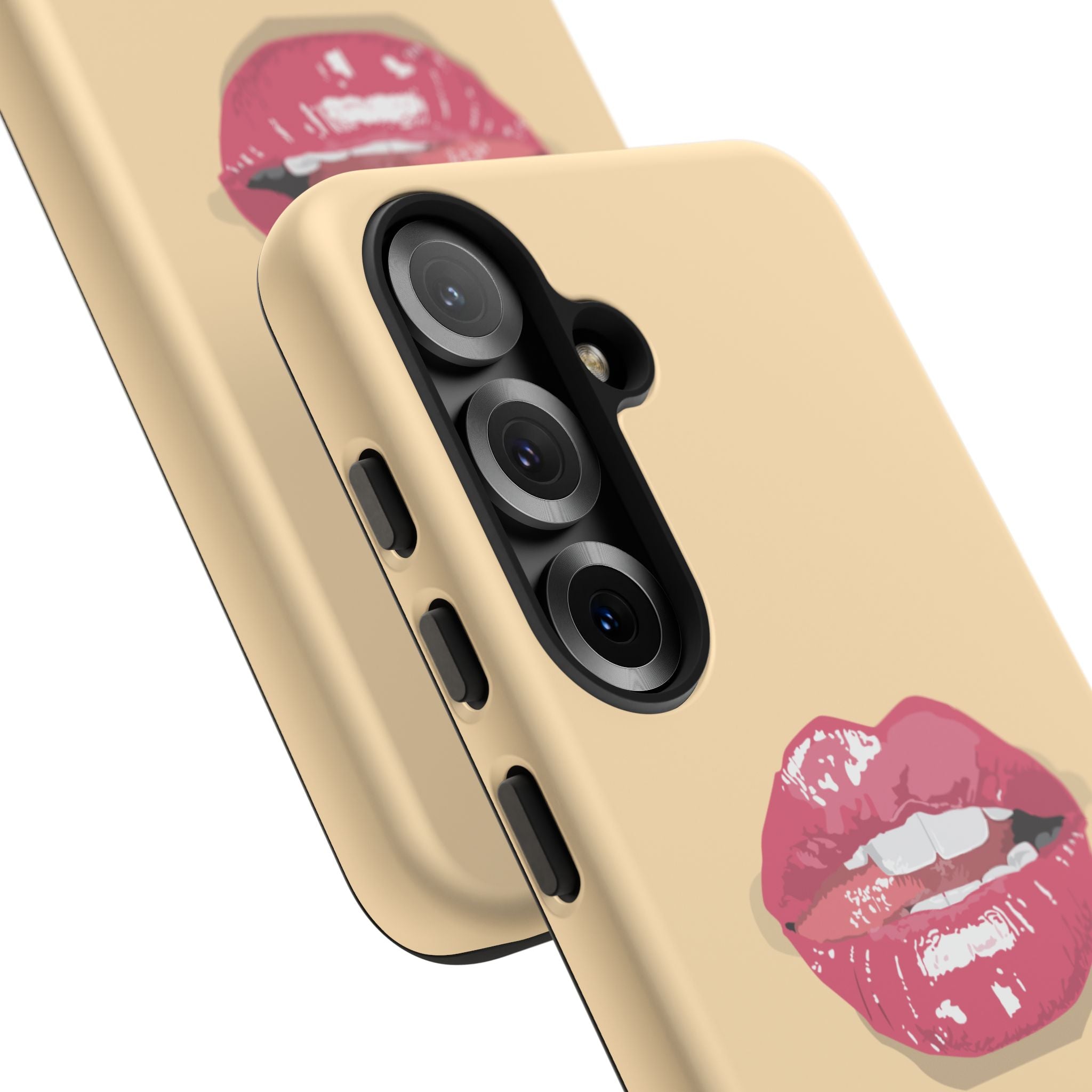 Stylish Phone Case with Lip Print, Trendy Mobile Cover, Fashion Accessory, Gift for Her, Cute Cell Phone Case
