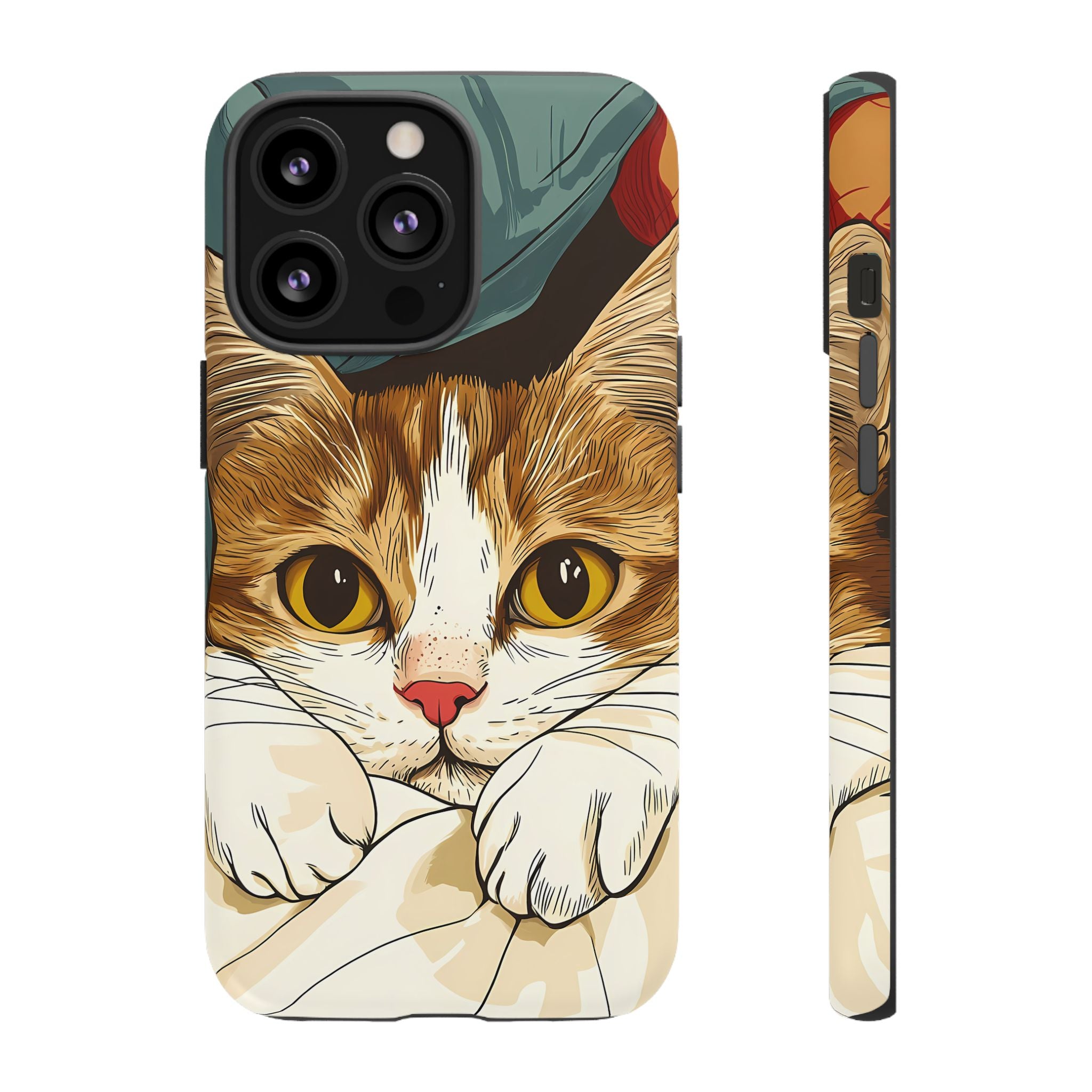Cute Cat Phone Case - Ideal for Cat Lovers, Pet Owners, Birthday Gifts, Smartphone Accessories, Funny Pet Humor