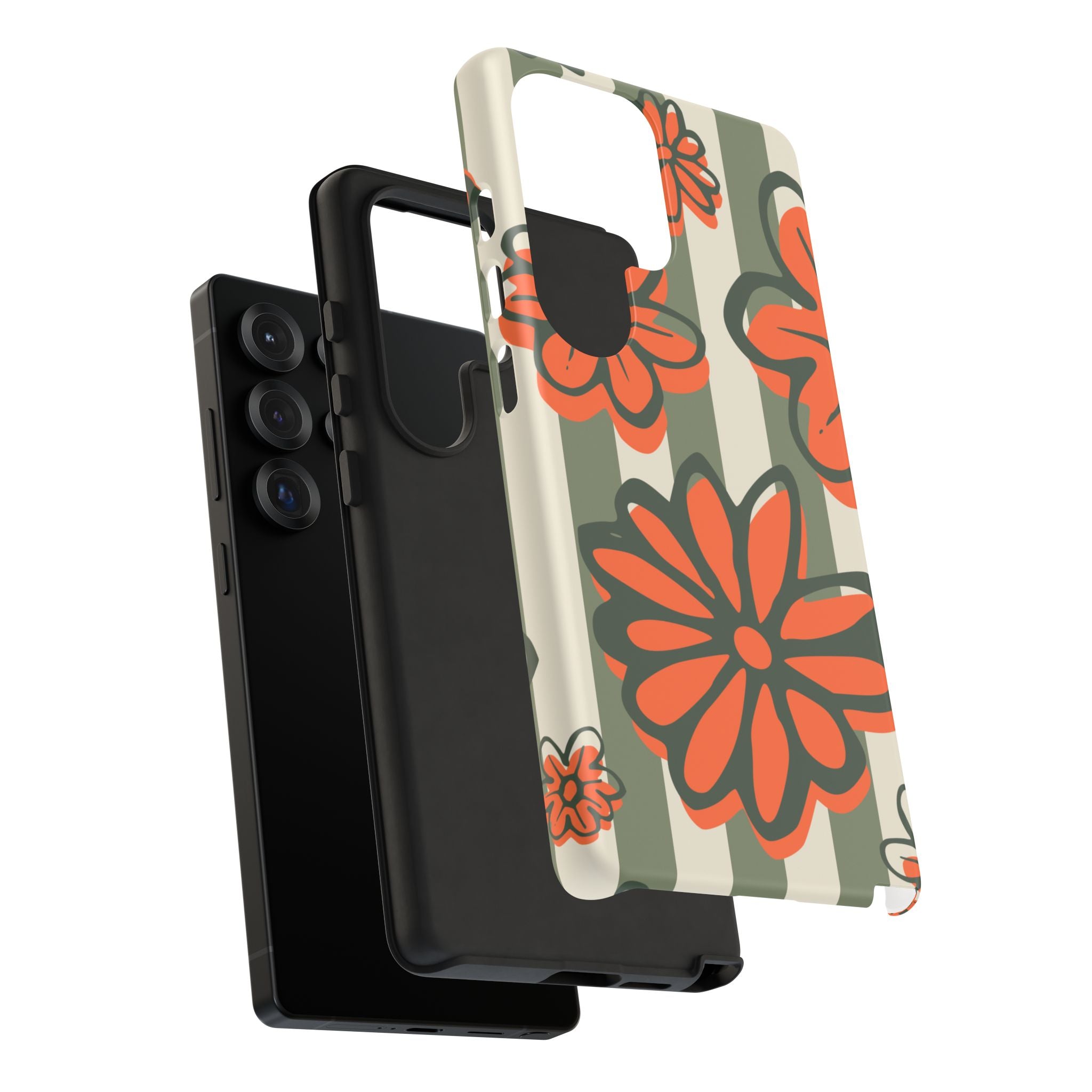 Floral Tough Phone Case - Trendy Protector for Pet Lovers, Super Cute Gift, Floral Design, Stylish Phone Cover, Unique Accessory