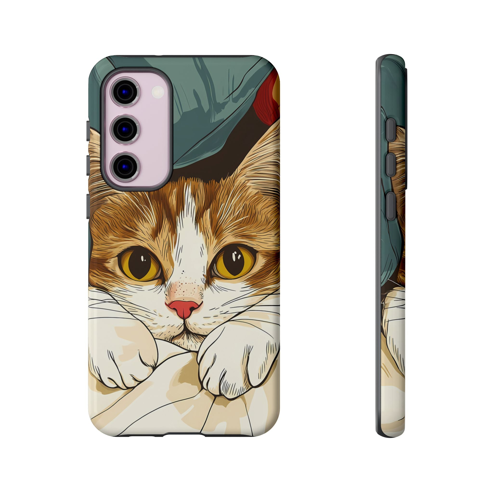 Cute Cat Phone Case - Ideal for Cat Lovers, Pet Owners, Birthday Gifts, Smartphone Accessories, Funny Pet Humor
