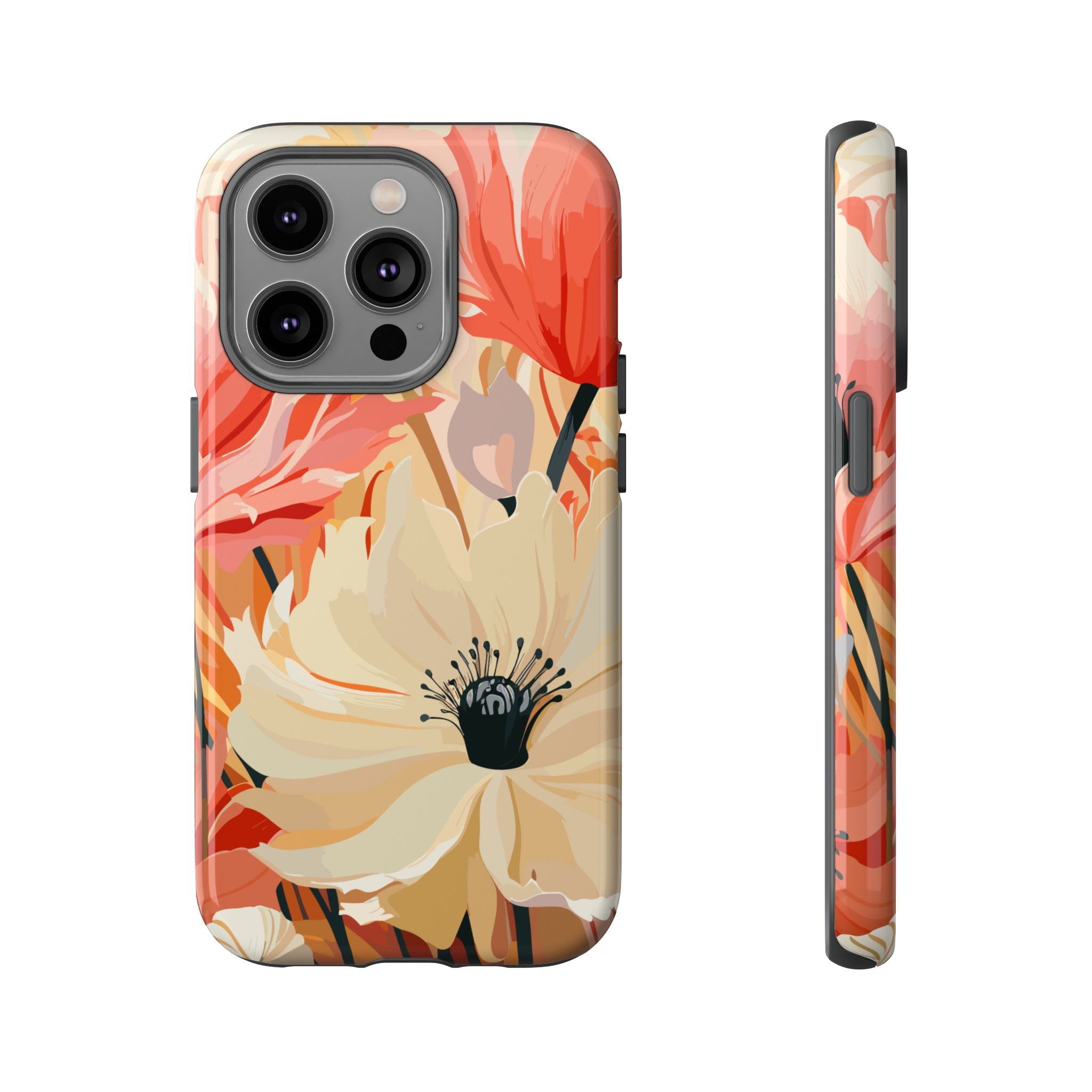 Floral Phone Case, Tough Protective Cover for Floral Lovers, Perfect Gift for Friends, Spring Celebration, Art Lovers Gift