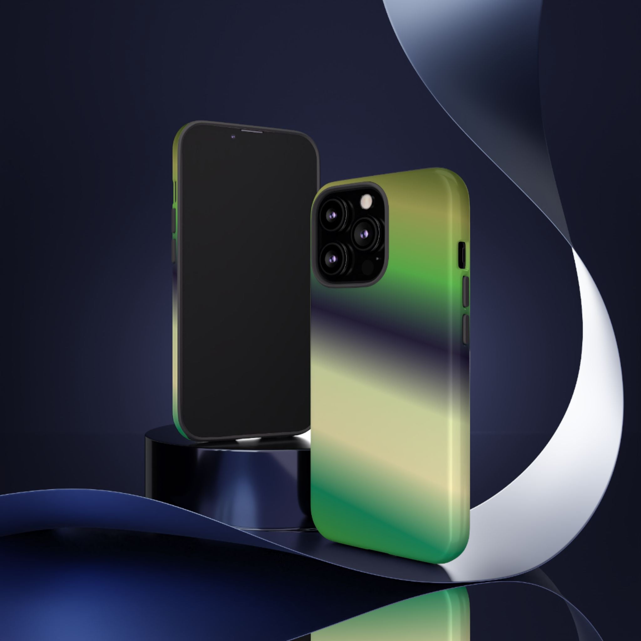 Gradient Phone Case - Tough Cases, Unique Cell Phone Cover, Stylish Tech Accessories, Green and Black Gradient, Perfect Gift
