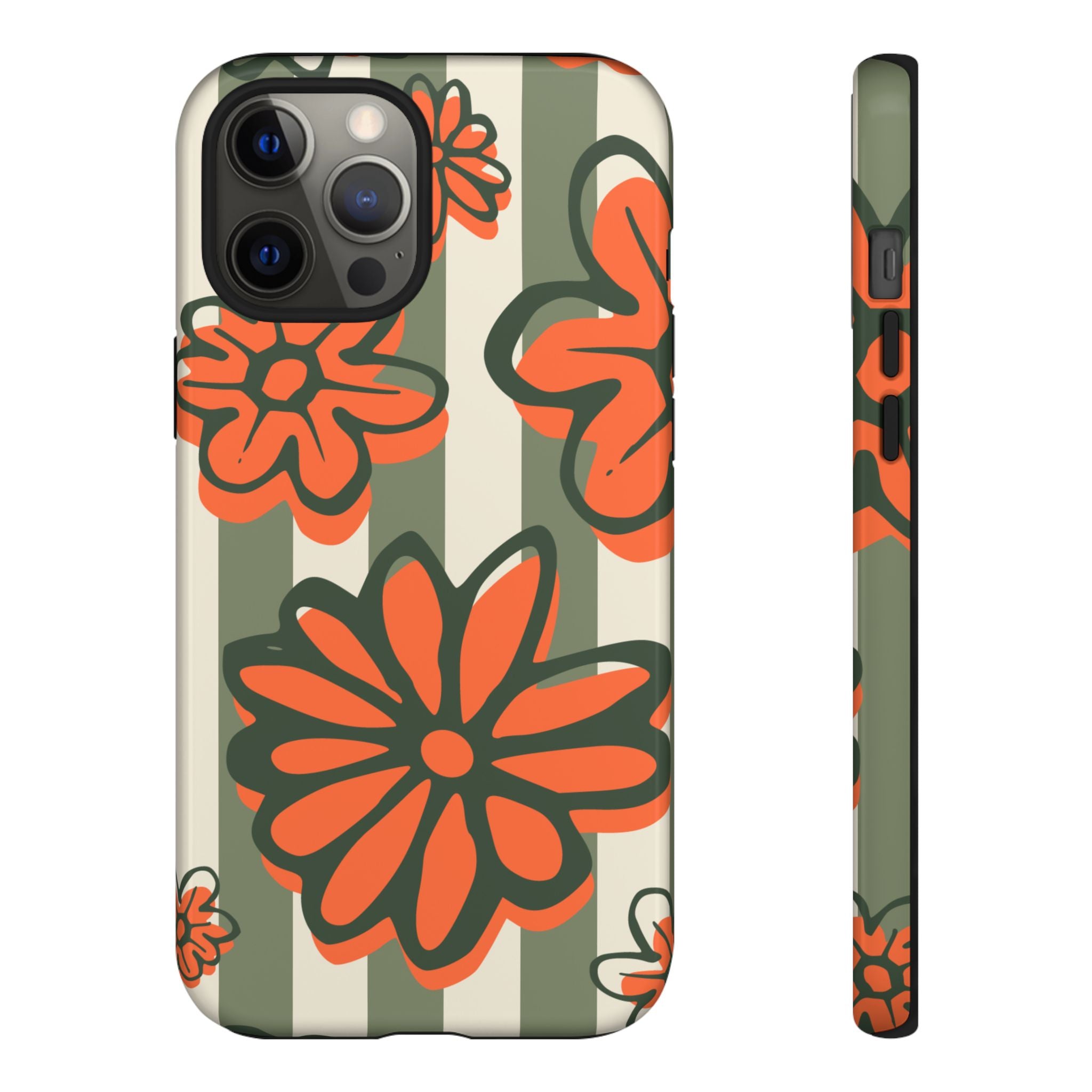 Floral Tough Phone Case - Trendy Protector for Pet Lovers, Super Cute Gift, Floral Design, Stylish Phone Cover, Unique Accessory
