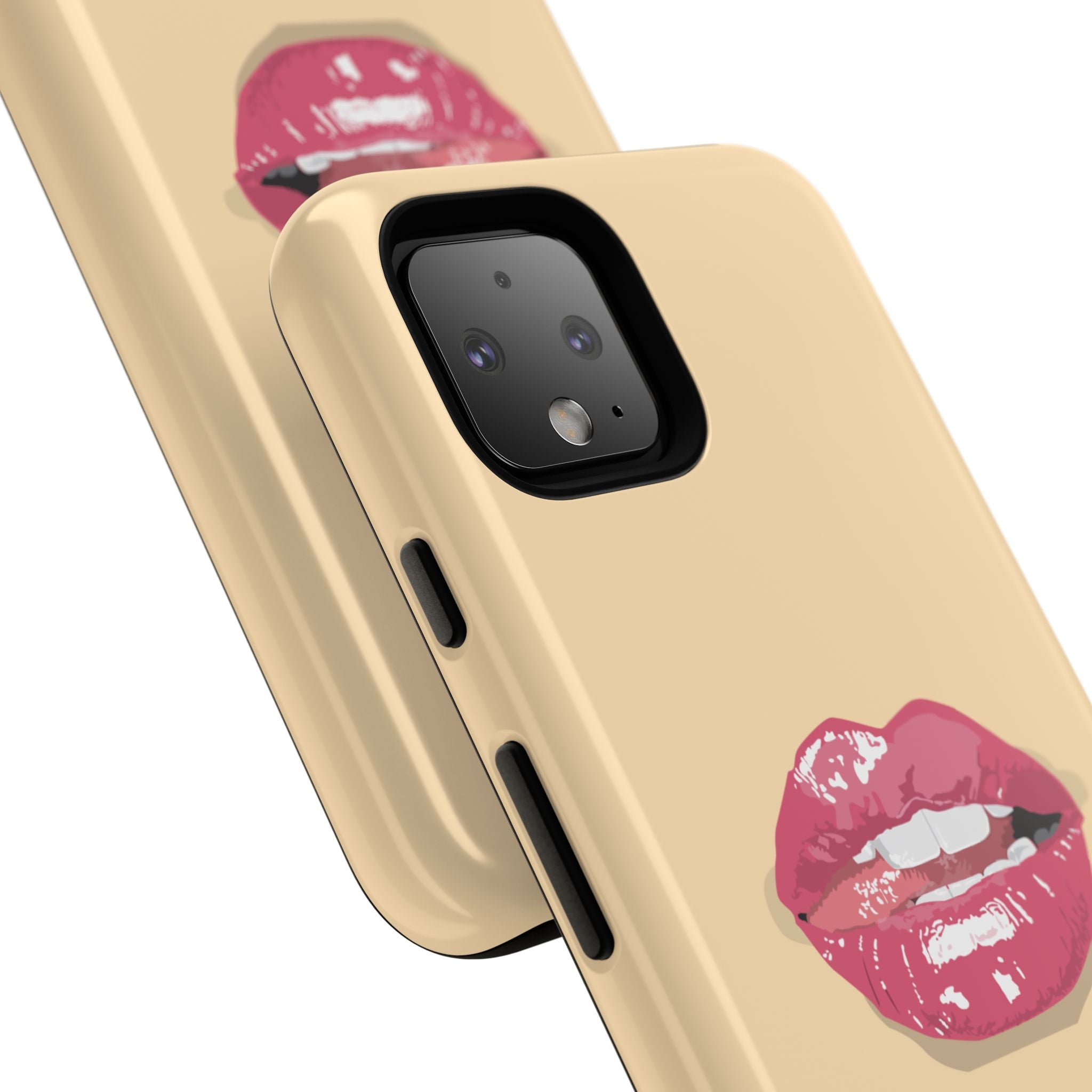 Stylish Phone Case with Lip Print, Trendy Mobile Cover, Fashion Accessory, Gift for Her, Cute Cell Phone Case