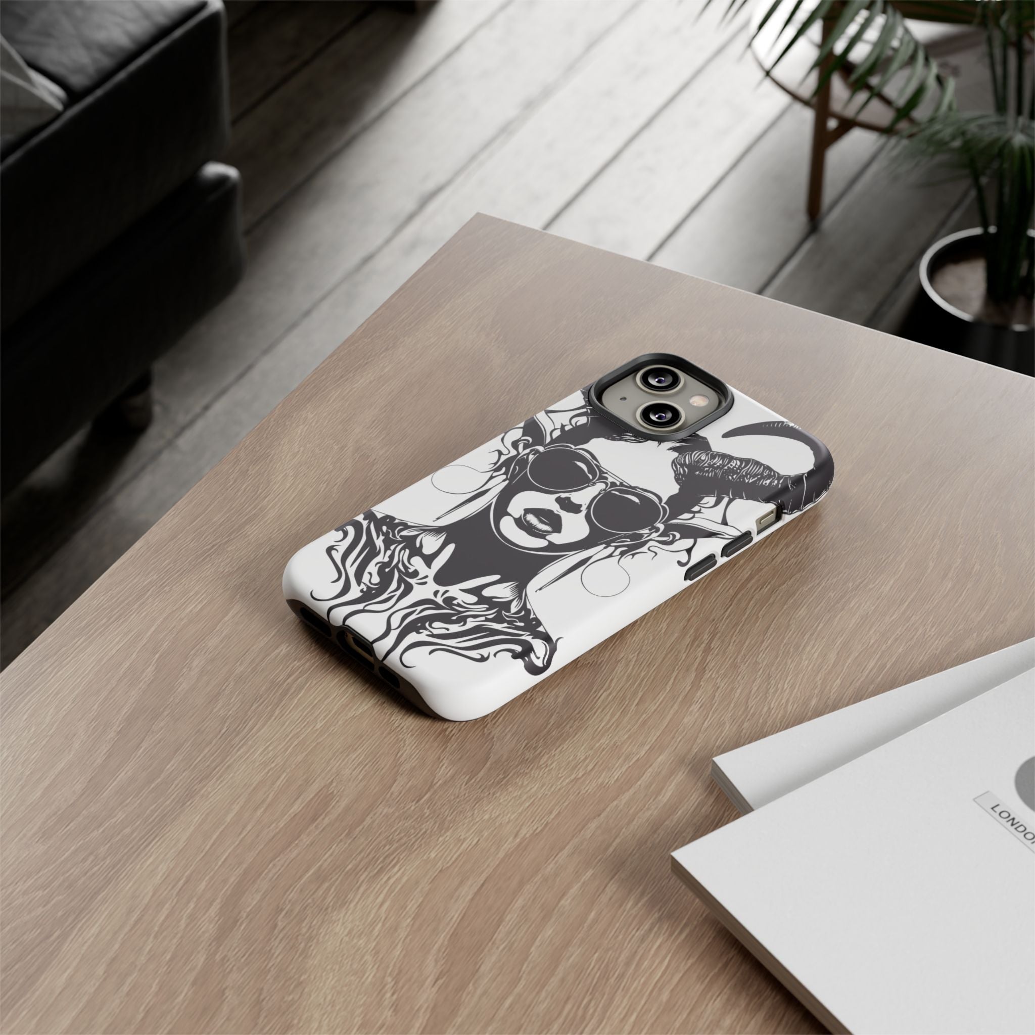 Tough Cases: Stylish Phone Case with Edgy Design, Protective Cover, Gift for Her, Trendy Accessories, Unique Art, Holiday Present