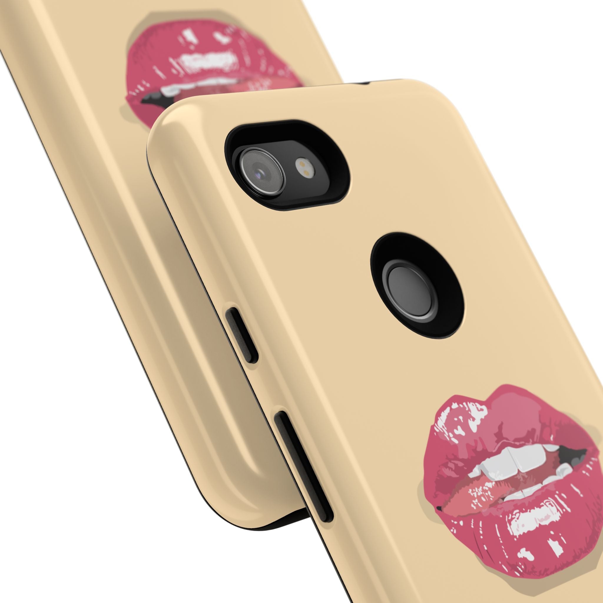Stylish Phone Case with Lip Print, Trendy Mobile Cover, Fashion Accessory, Gift for Her, Cute Cell Phone Case