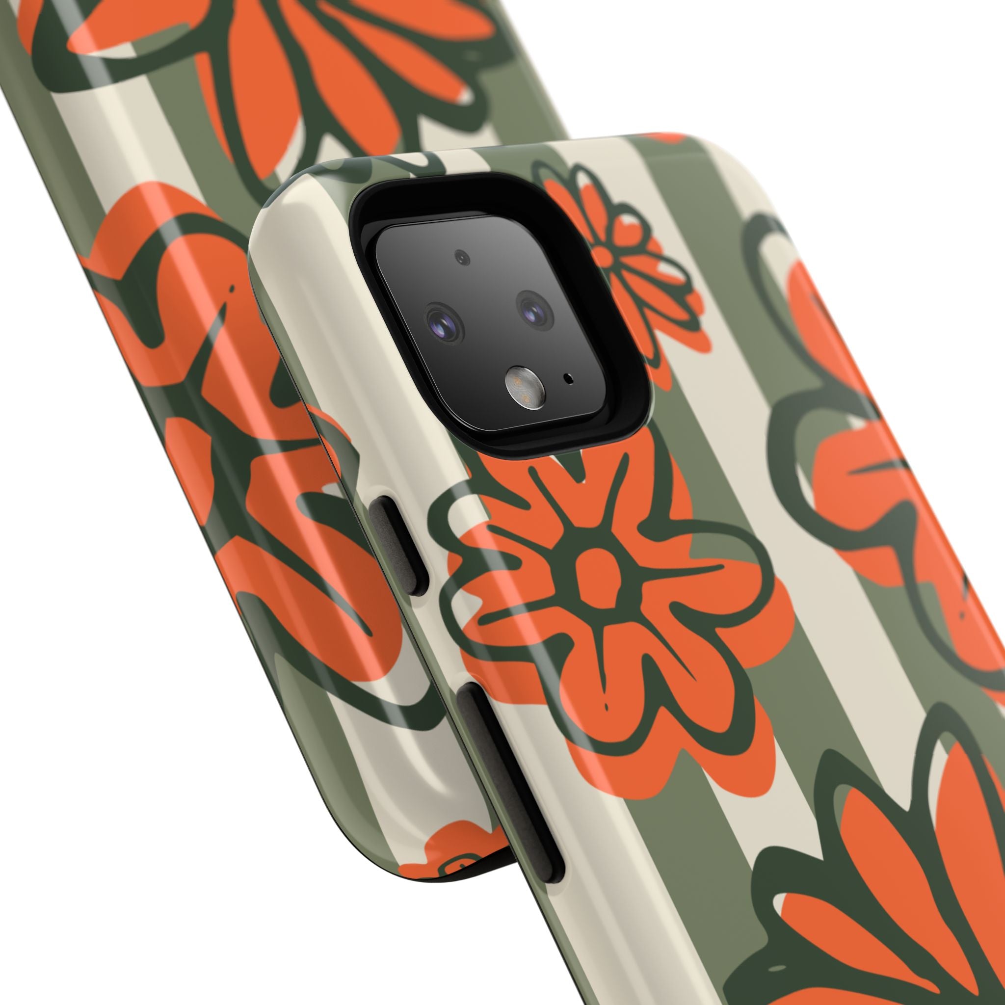Floral Tough Phone Case - Trendy Protector for Pet Lovers, Super Cute Gift, Floral Design, Stylish Phone Cover, Unique Accessory
