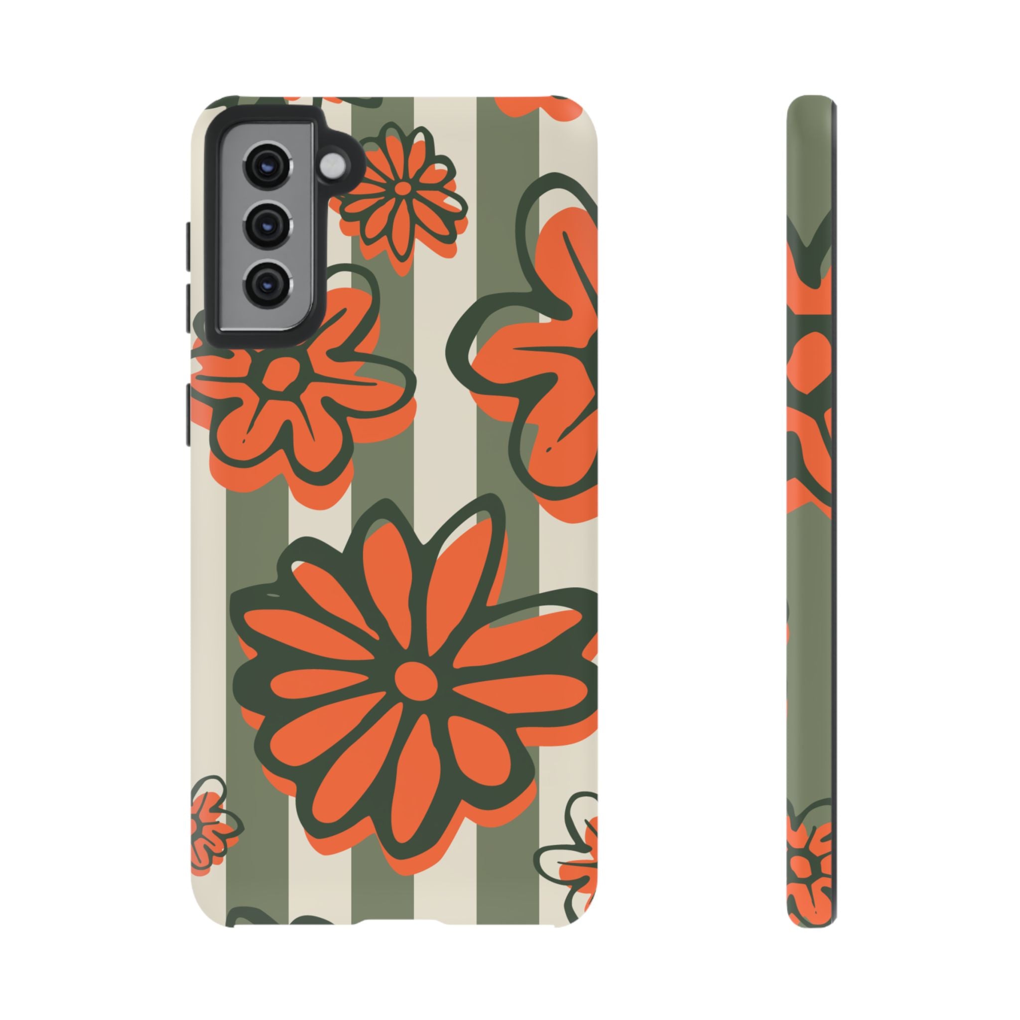 Floral Tough Phone Case - Trendy Protector for Pet Lovers, Super Cute Gift, Floral Design, Stylish Phone Cover, Unique Accessory