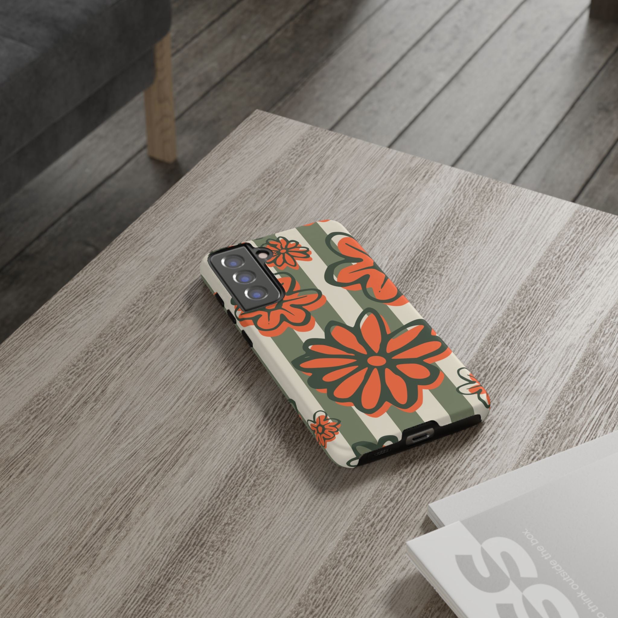 Floral Tough Phone Case - Trendy Protector for Pet Lovers, Super Cute Gift, Floral Design, Stylish Phone Cover, Unique Accessory