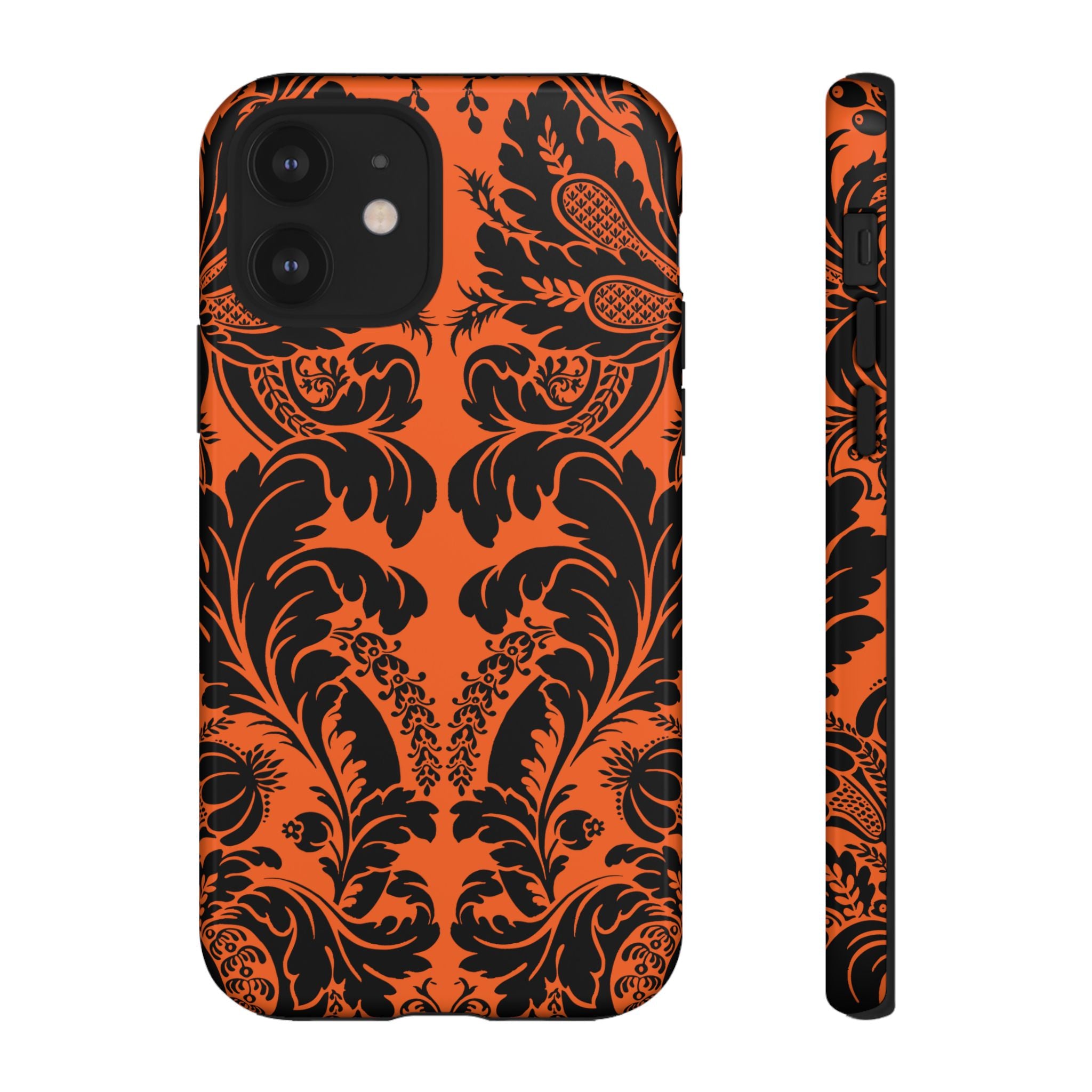 Elegant Phone Case with Orange Floral Design | Tough Cases, Smartphone Cover, Gift for Her, Floral Patterns, Stylish Accessories
