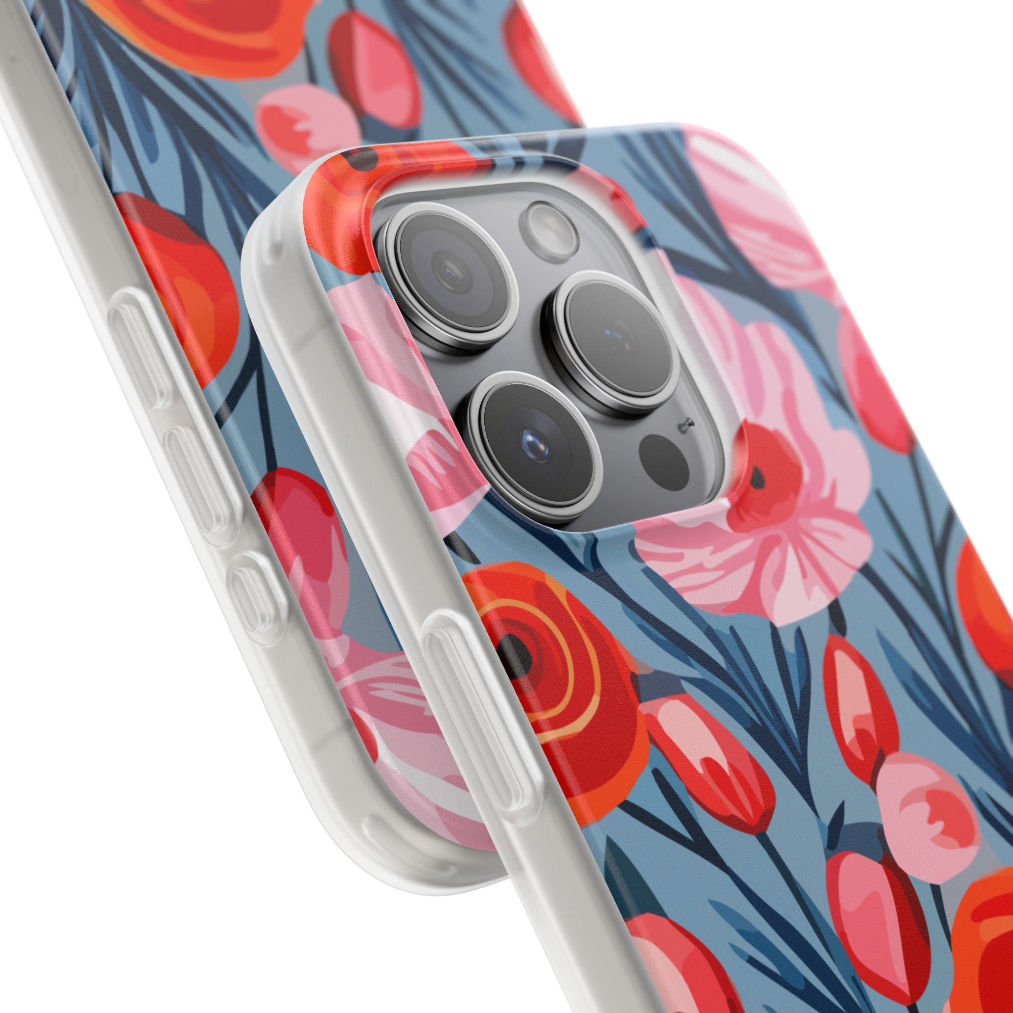 Beautiful Floral Flexi Cases for Phone, Stylish Protective Cover, Gift for Her, Phone Accessories, Floral Design