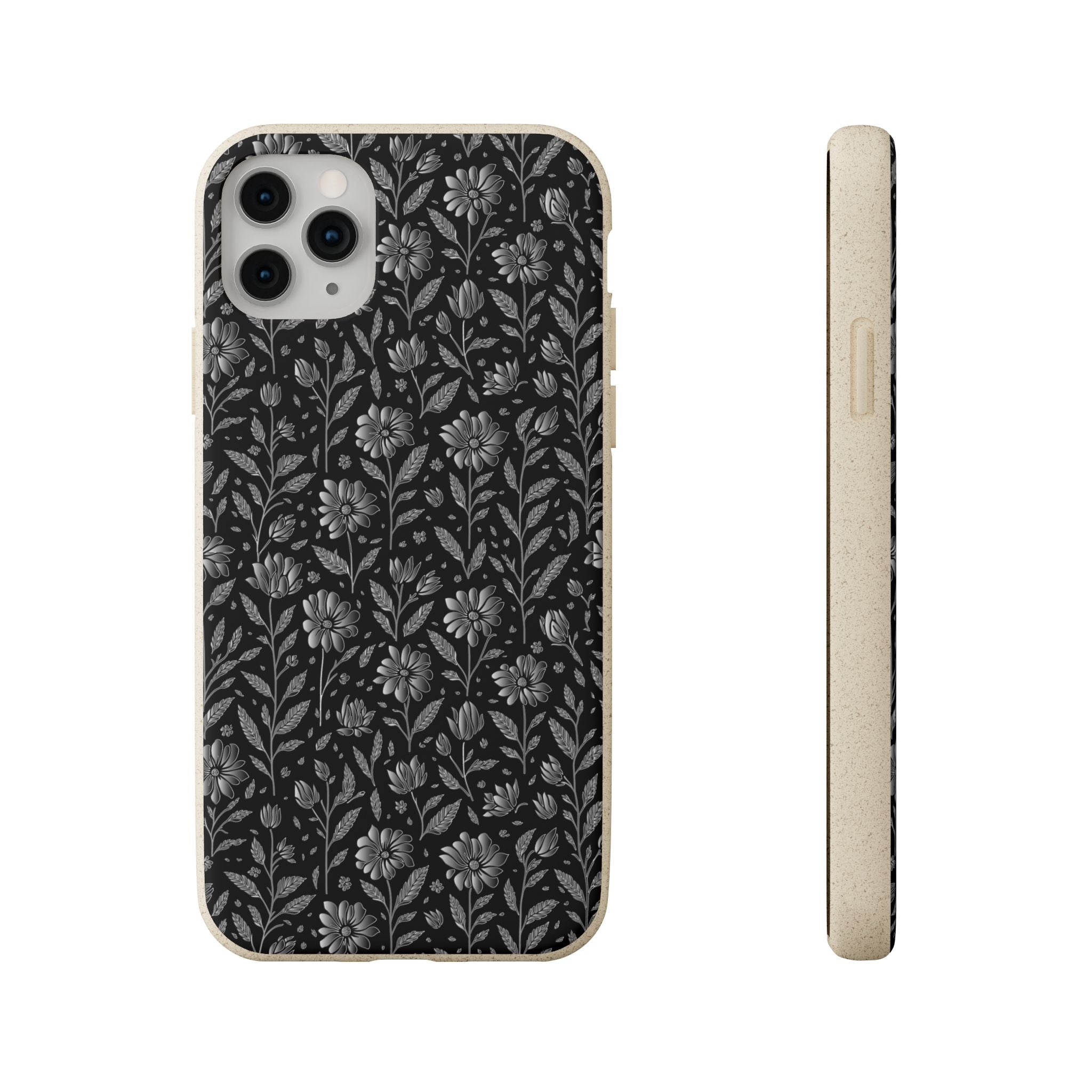 Eco-Friendly Floral Phone Case, Biodegradable iPhone Case, Sustainable Fashion Accessory, Nature Lover Gift, Eco-Conscious Phone Cover