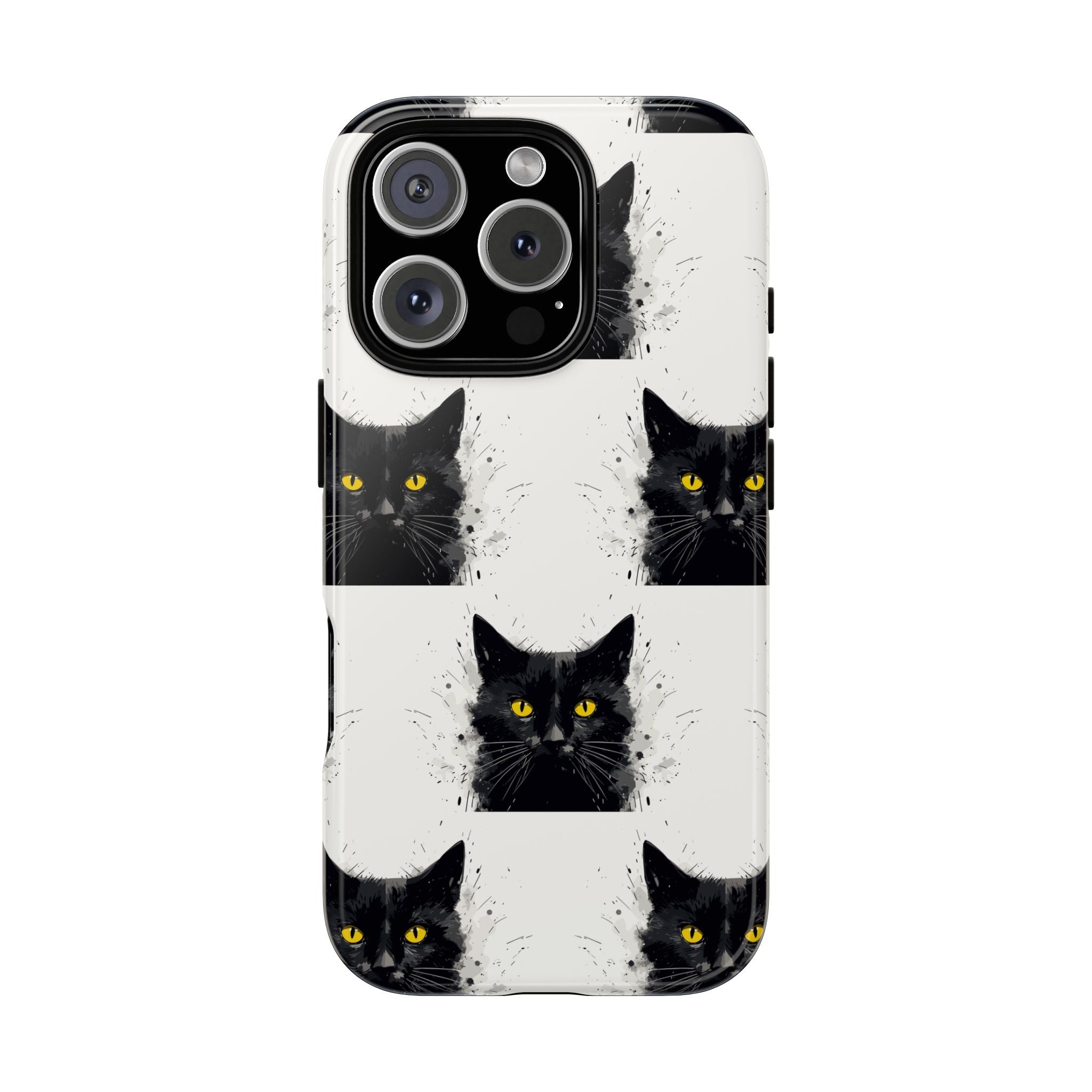 Black Cat Phone Case, Tough Cases, Cat Lover Gift, Unique Design, Halloween, Animal Accessories, Custom Phone Cover