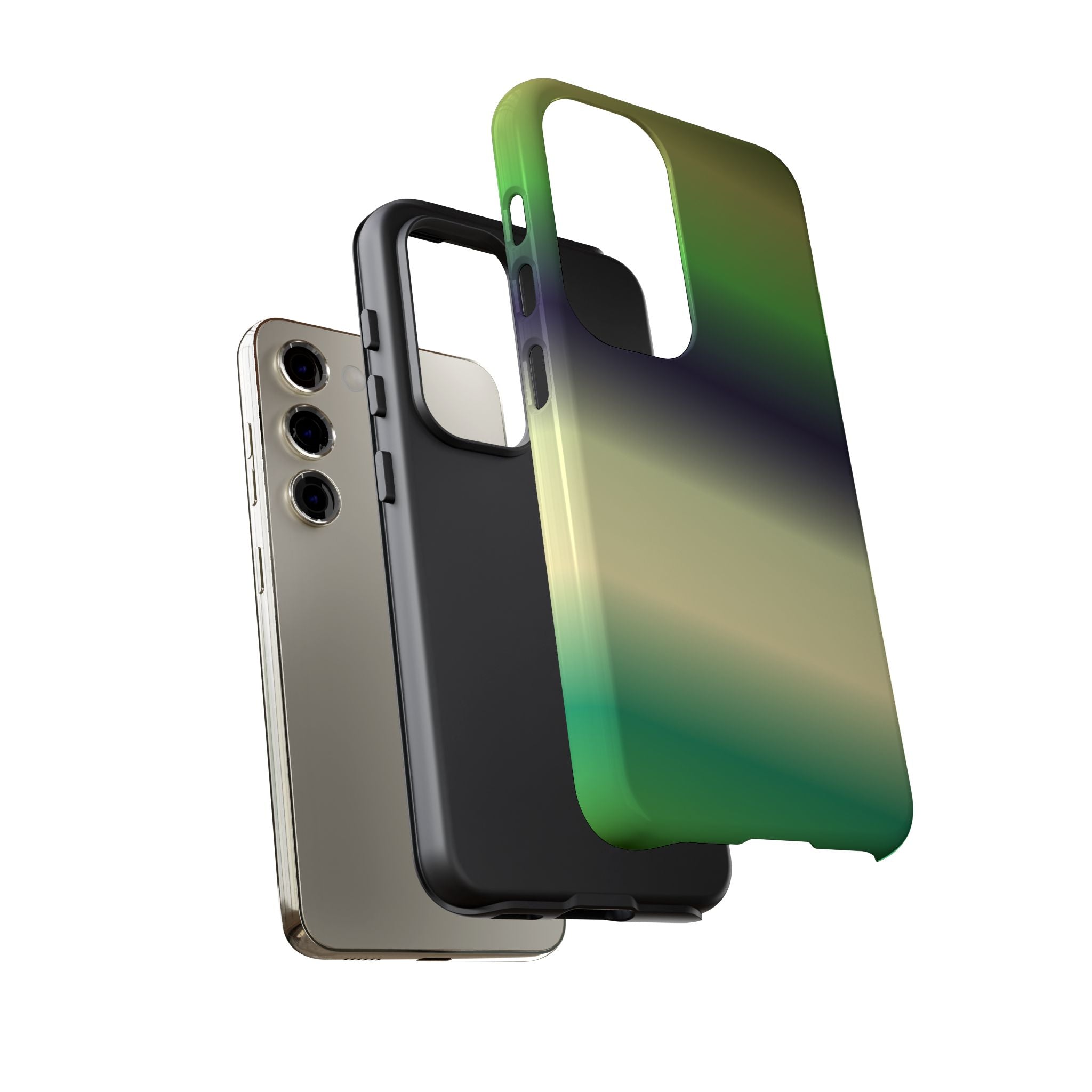 Gradient Phone Case - Tough Cases, Unique Cell Phone Cover, Stylish Tech Accessories, Green and Black Gradient, Perfect Gift