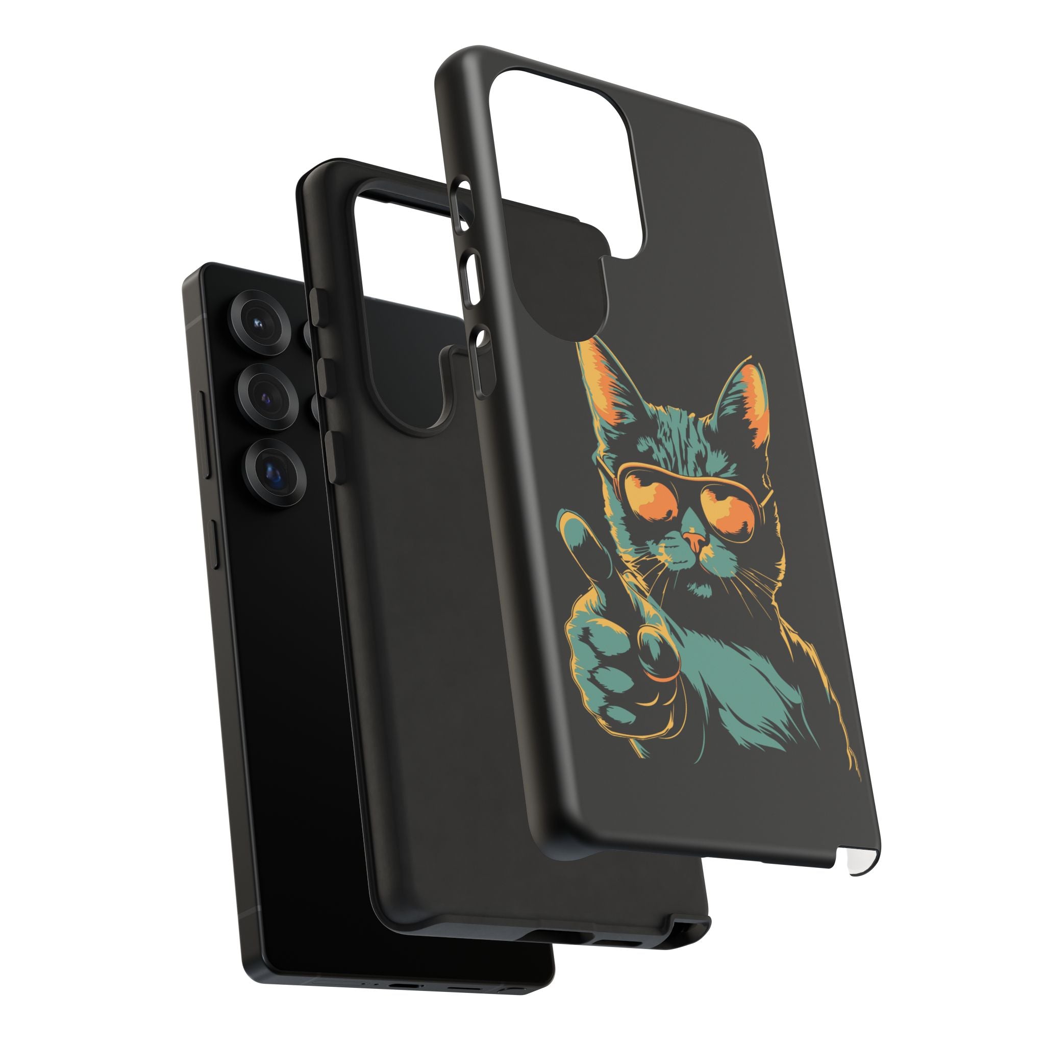 Cool Cat Phone Case, Stylish Phone Cover, Pet Lover Gift, Cute Cat Design, Fun Cat Accessories