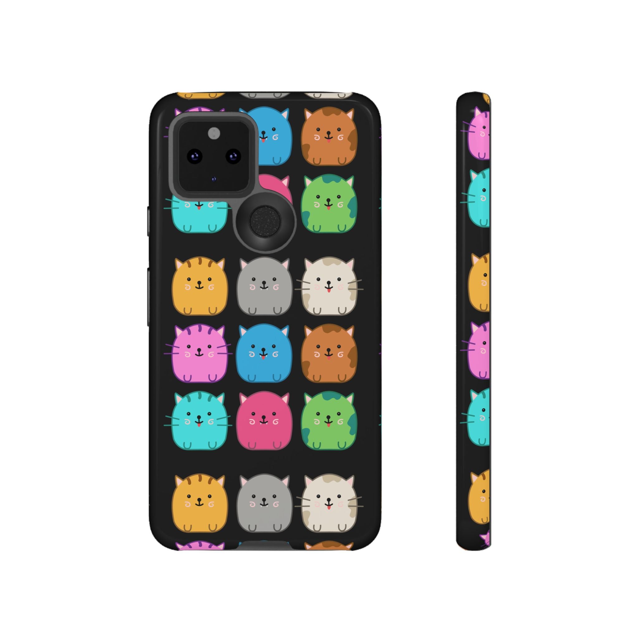 Cute Cat Phone Case, Kawaii Animal Lover Gift, Tough Phone Cover for Kids and Adults, Fun Cat Designs for Birthdays, Pet Lovers