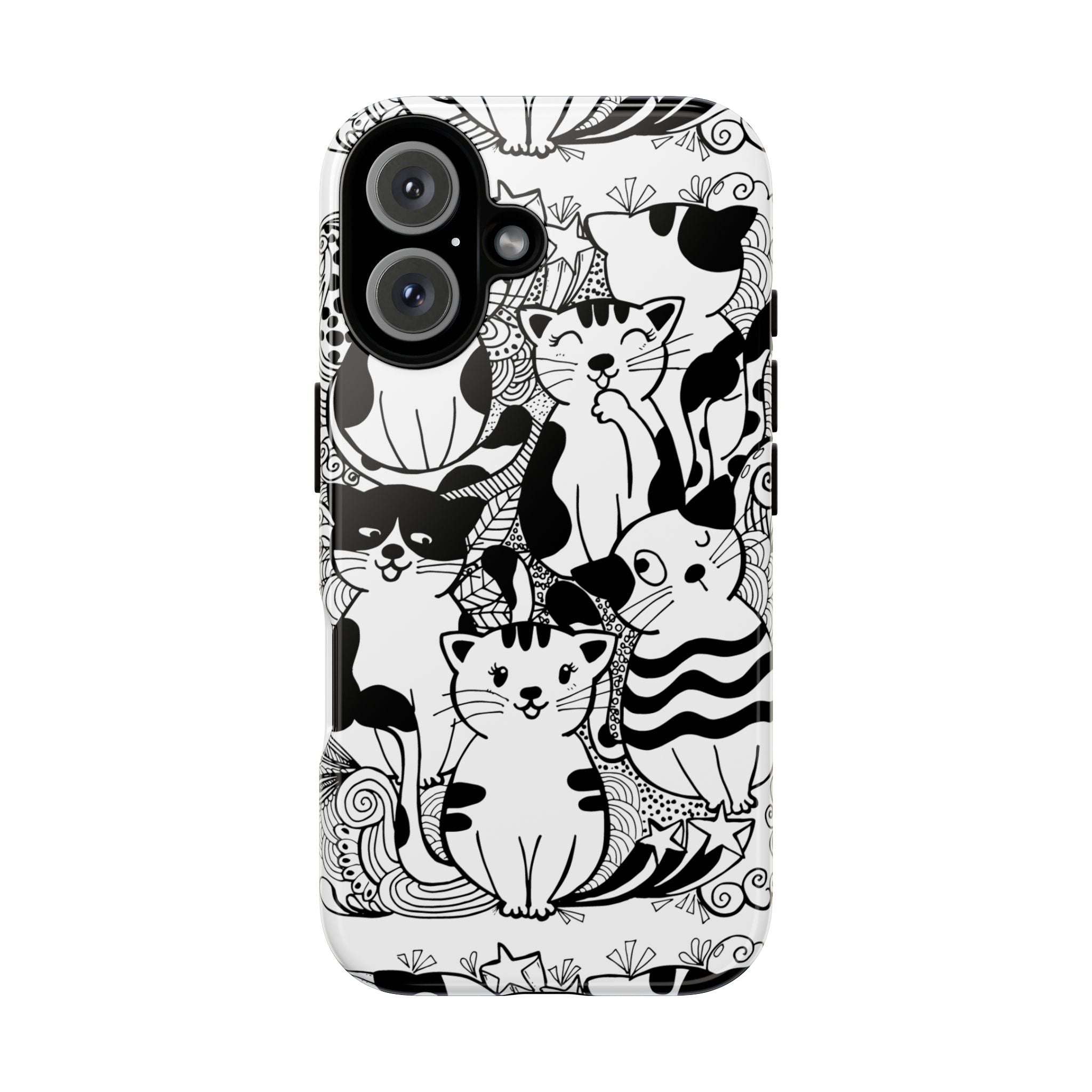 Cat-Themed Phone Case, Cute Cat Art, Pet Lover Gift, Birthday Present, Unique Cat Decor, Fun Tech Accessories, Animal Lover Case