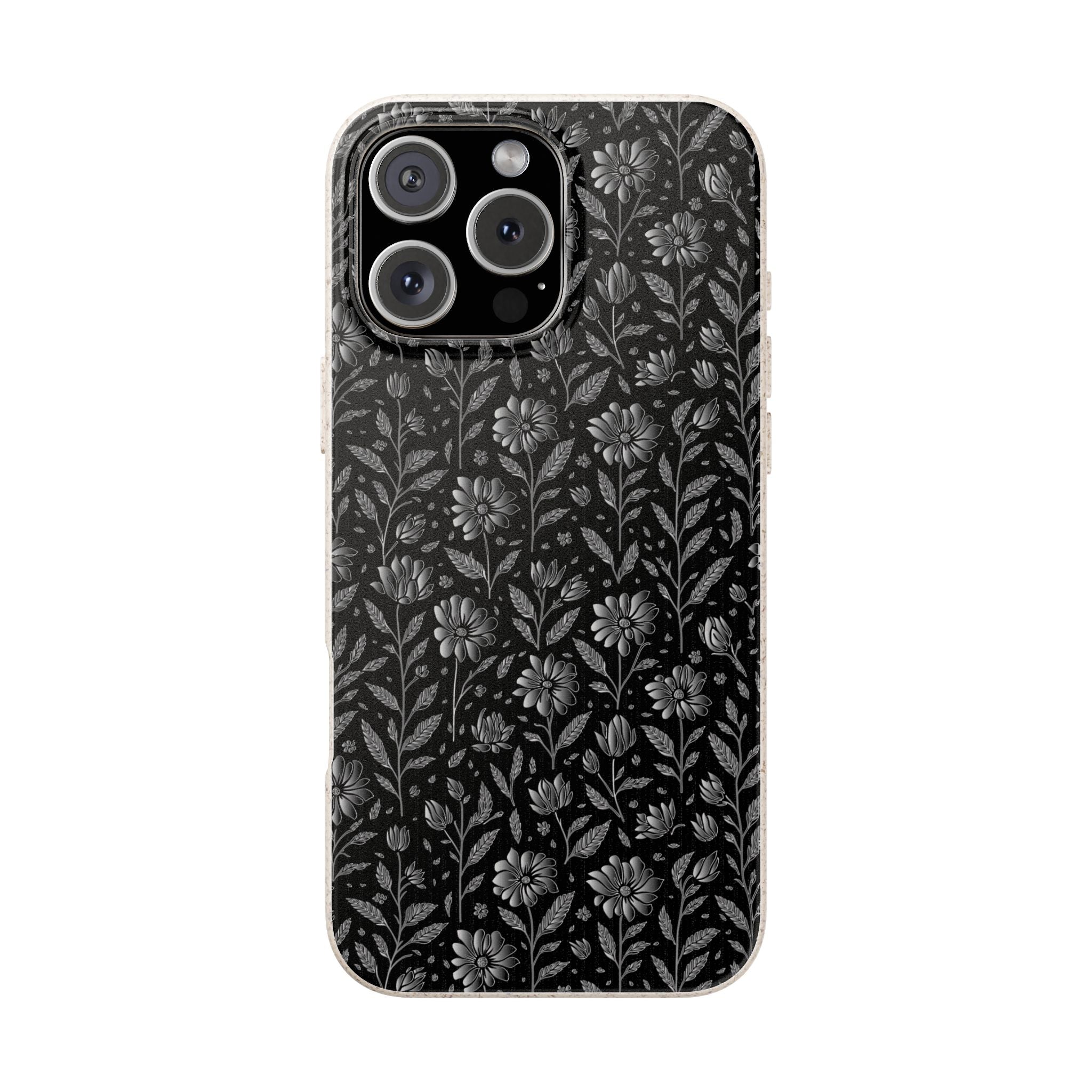 Eco-Friendly Floral Phone Case, Biodegradable iPhone Case, Sustainable Fashion Accessory, Nature Lover Gift, Eco-Conscious Phone Cover