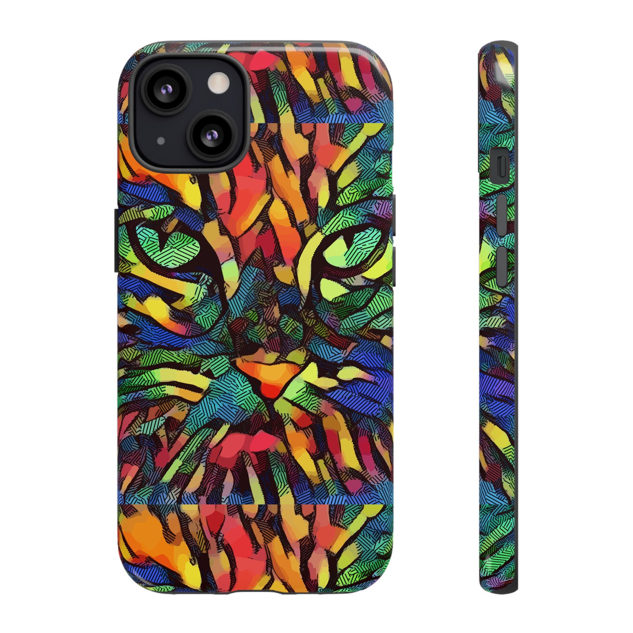Colorful Phone Cases for Vibrant Style - Tough Cases, Unique Gifts, Animal Print, Artistic Design, Phone Accessories, Eco-Friendly